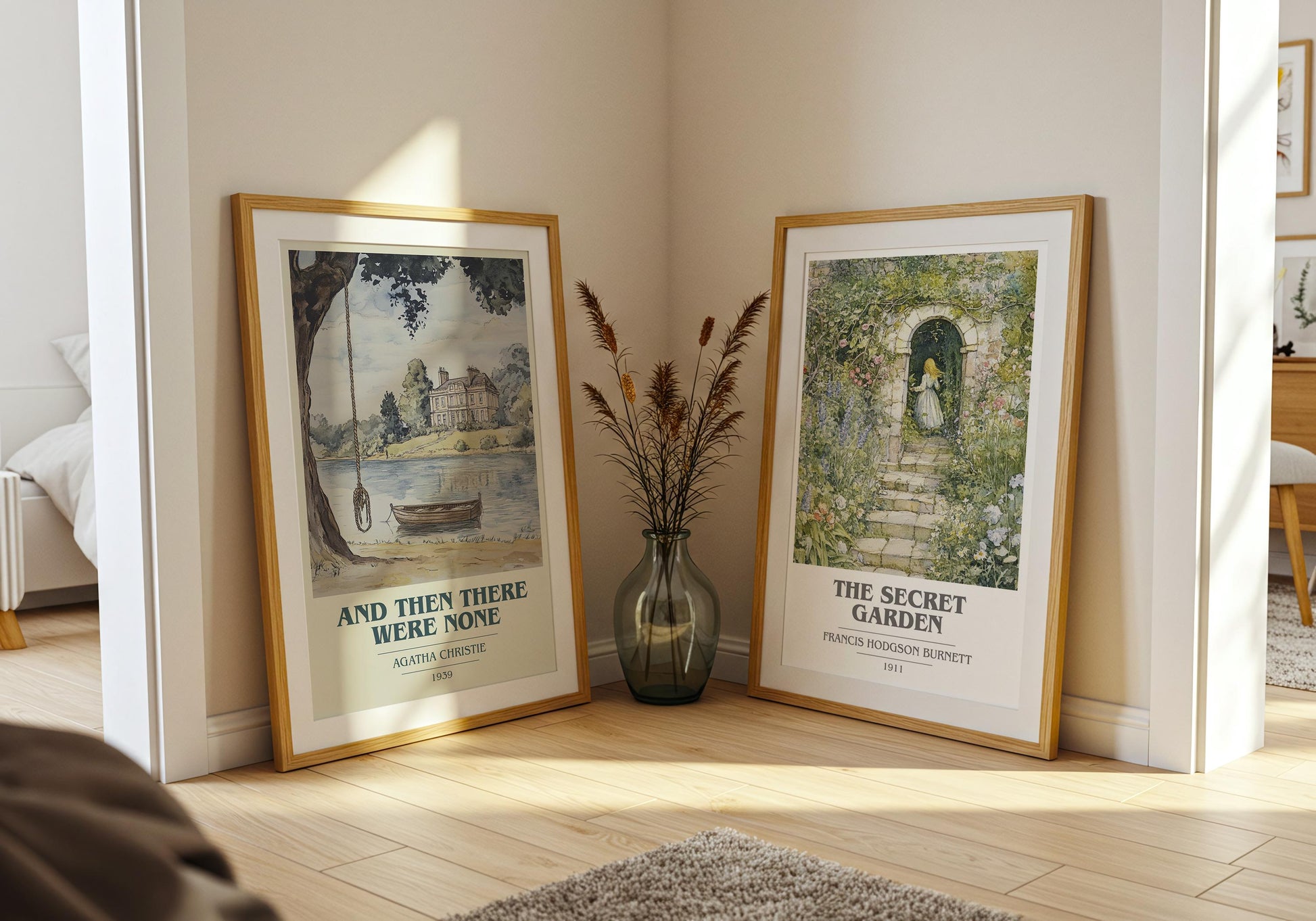 And Then There Were None book cover poster paired in gallery wall – literary art prints