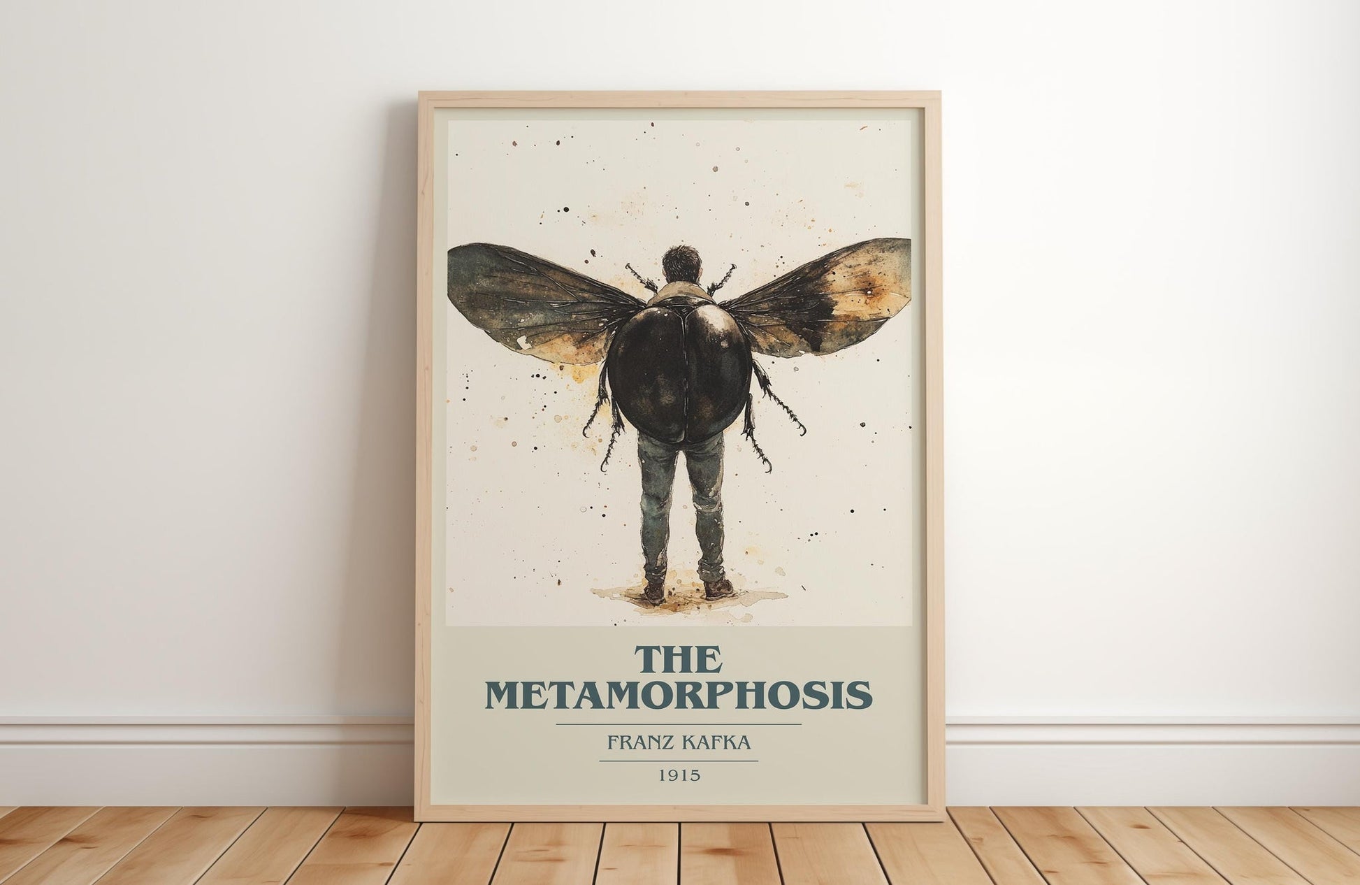 Metamorphosis book cover poster colour and style options – Frank Kafka book art
