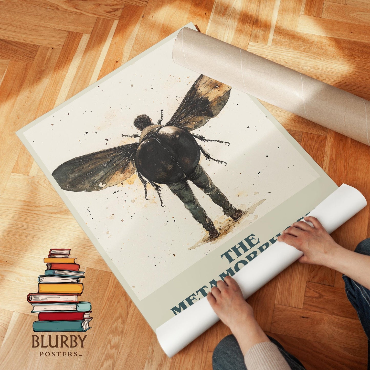 Metamorphosis book cover literary print detail – Frank Kafka book art