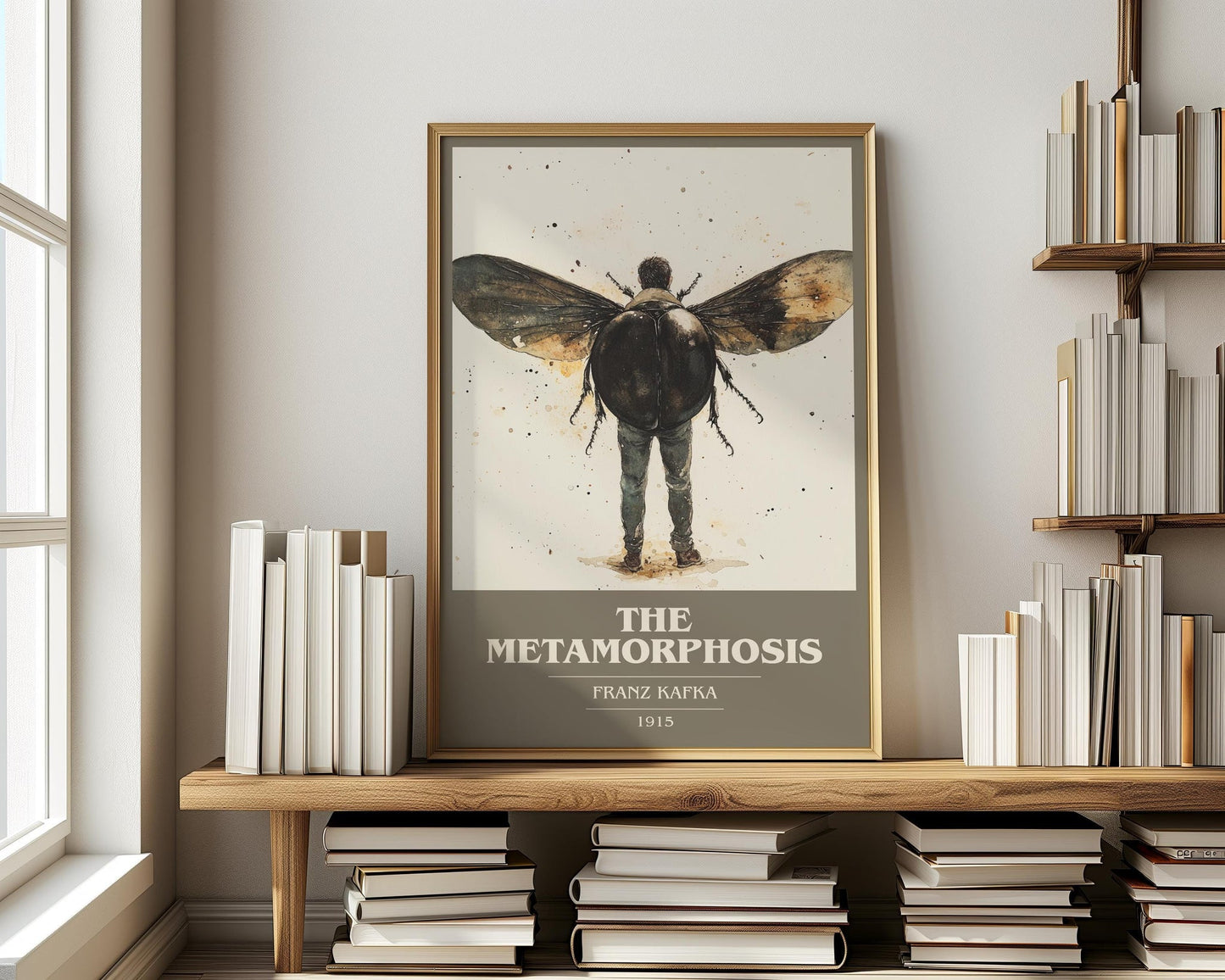 Metamorphosis book cover poster paired in gallery wall – literary art prints