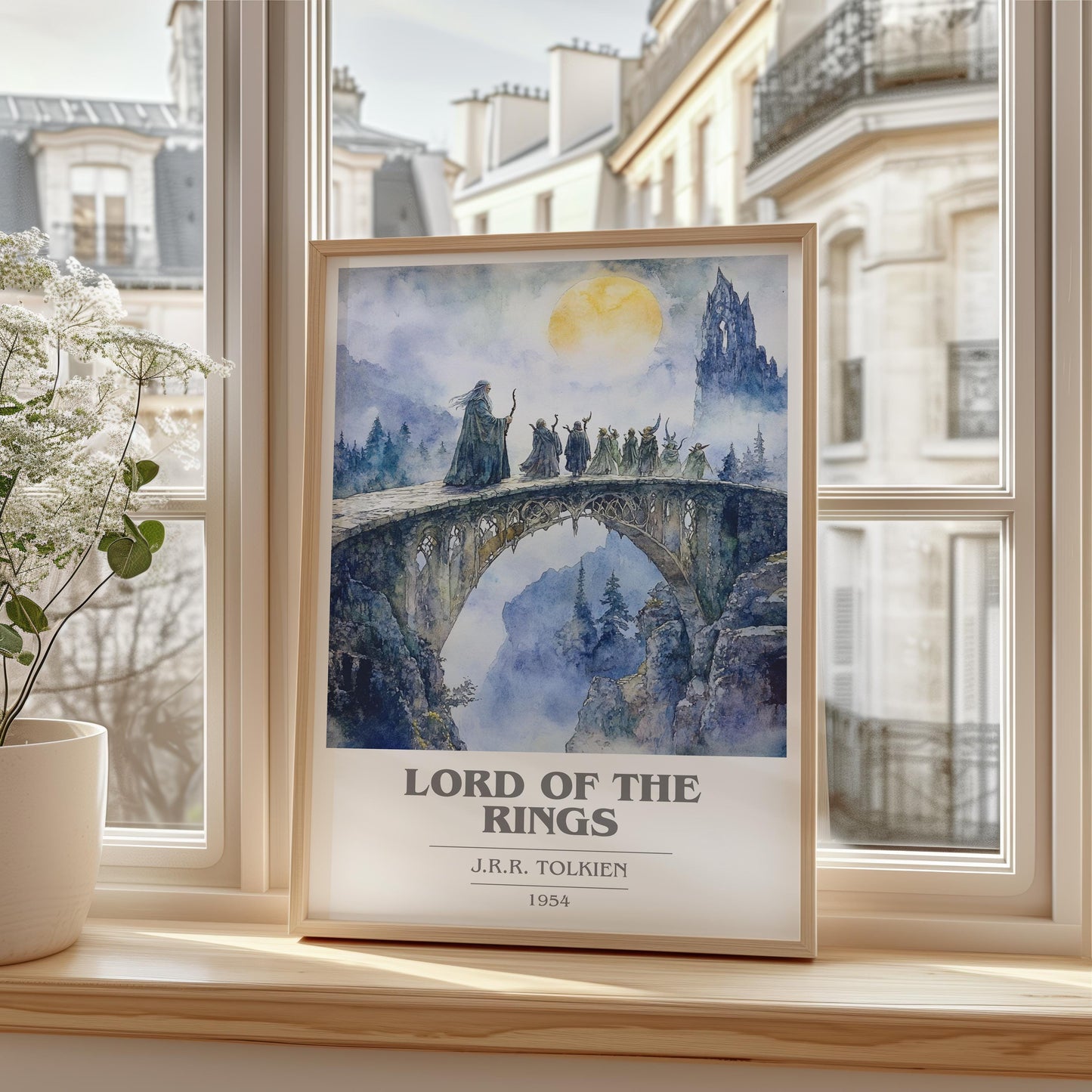 The Lord Of The Rings by J.R.R Tolkien Descriptive Poster Print. Free Delivery Wall Art Author & Blurb Book Artwork Novel