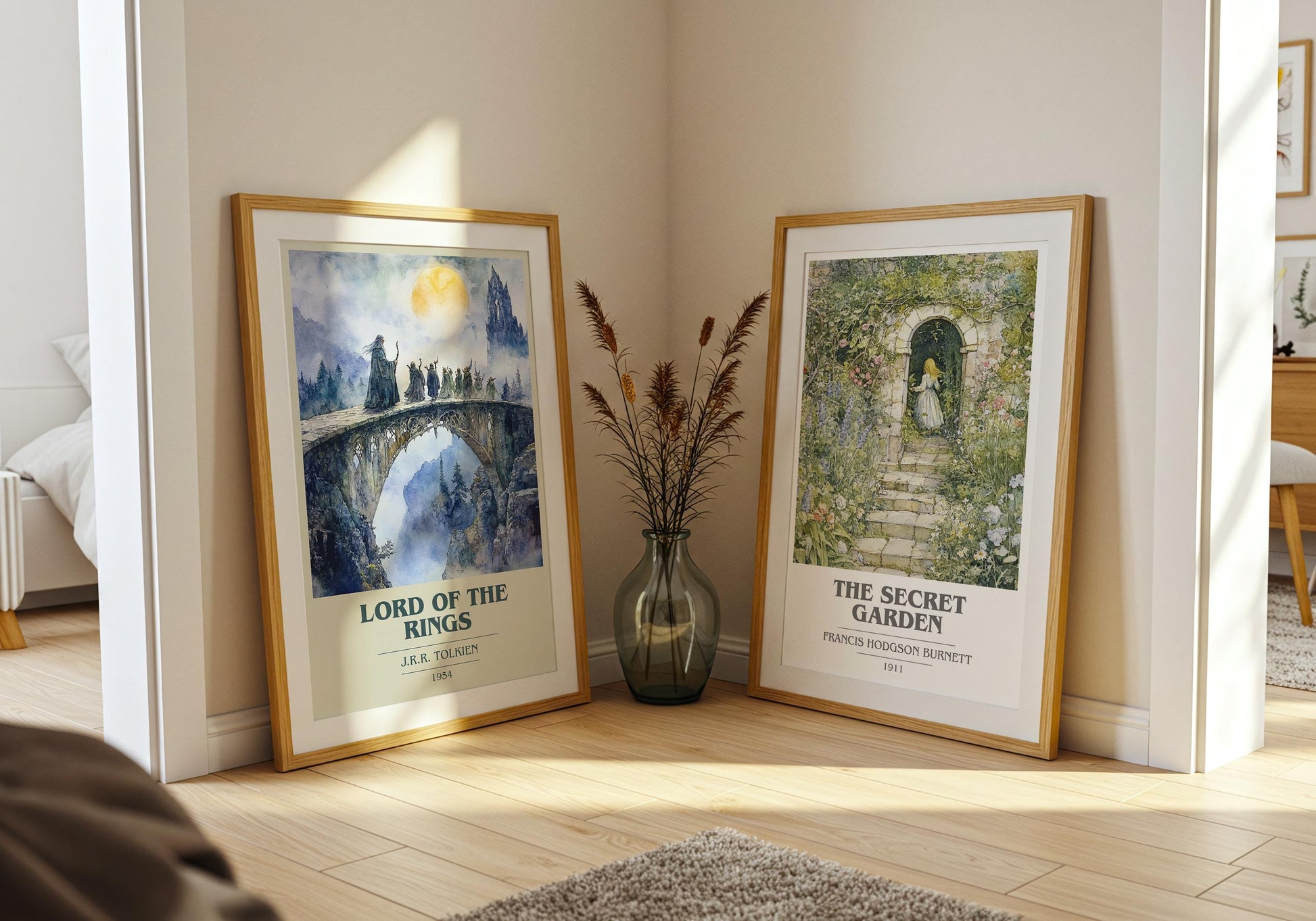 The Lord Of The Rings by J.R.R Tolkien Descriptive Poster Print. Free Delivery Wall Art Author & Blurb Book Artwork Novel