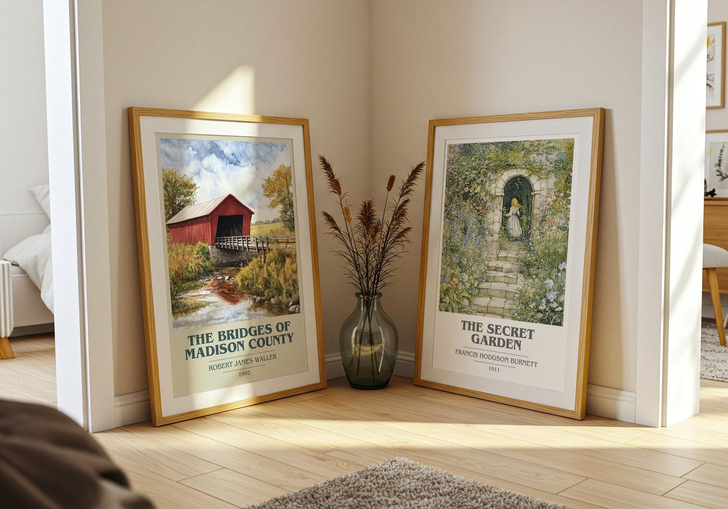 The Bridges of Madison County book cover poster paired in gallery wall – literary art prints