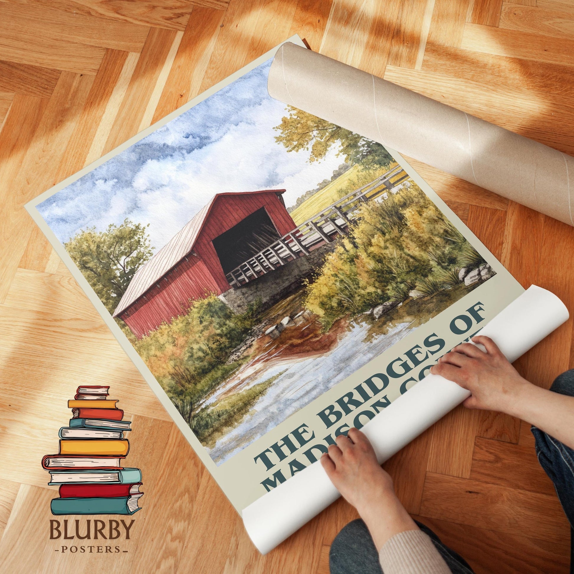 The Bridges of Madison County book poster packaging – museum-quality print rolled in protective tube