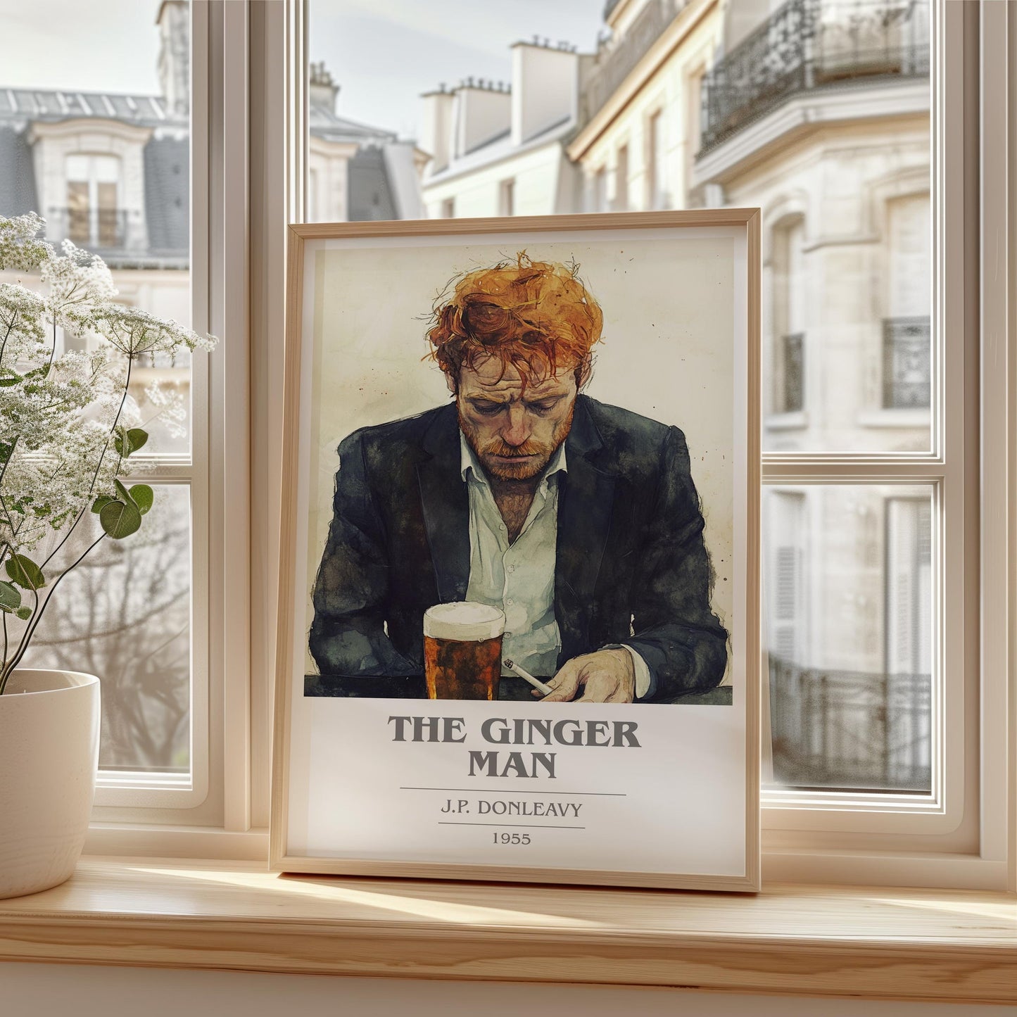 The Ginger Man book cover book poster framed on wall – coming of age wall art