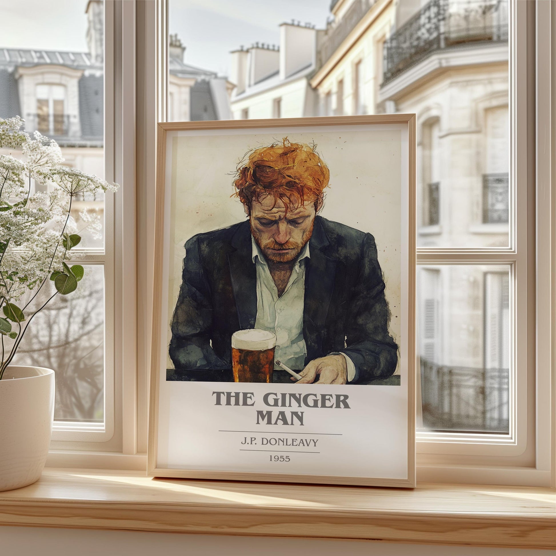 The Ginger Man book cover book poster framed on wall – coming of age wall art