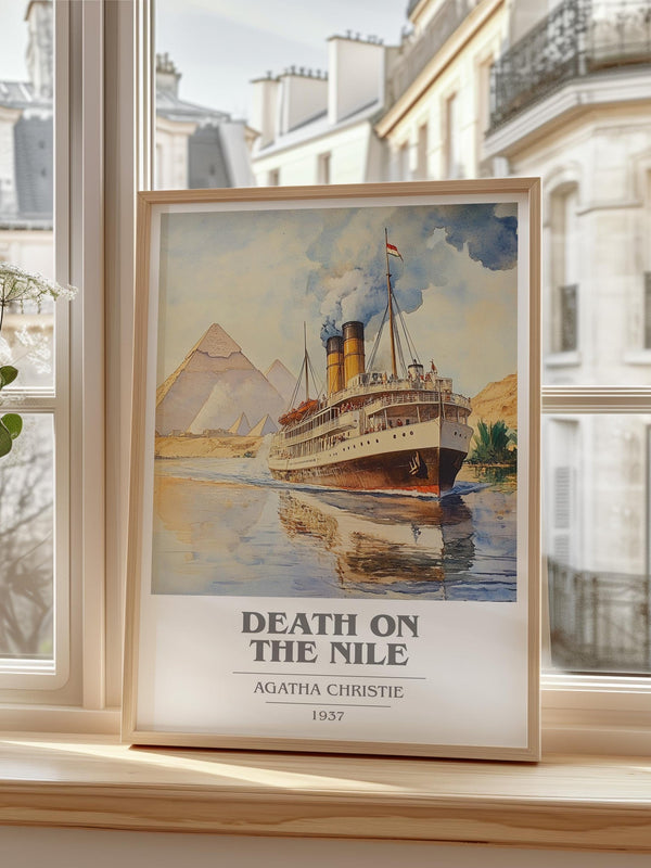 Death on the Nile book cover poster colour and style options – Agatha Christie book art