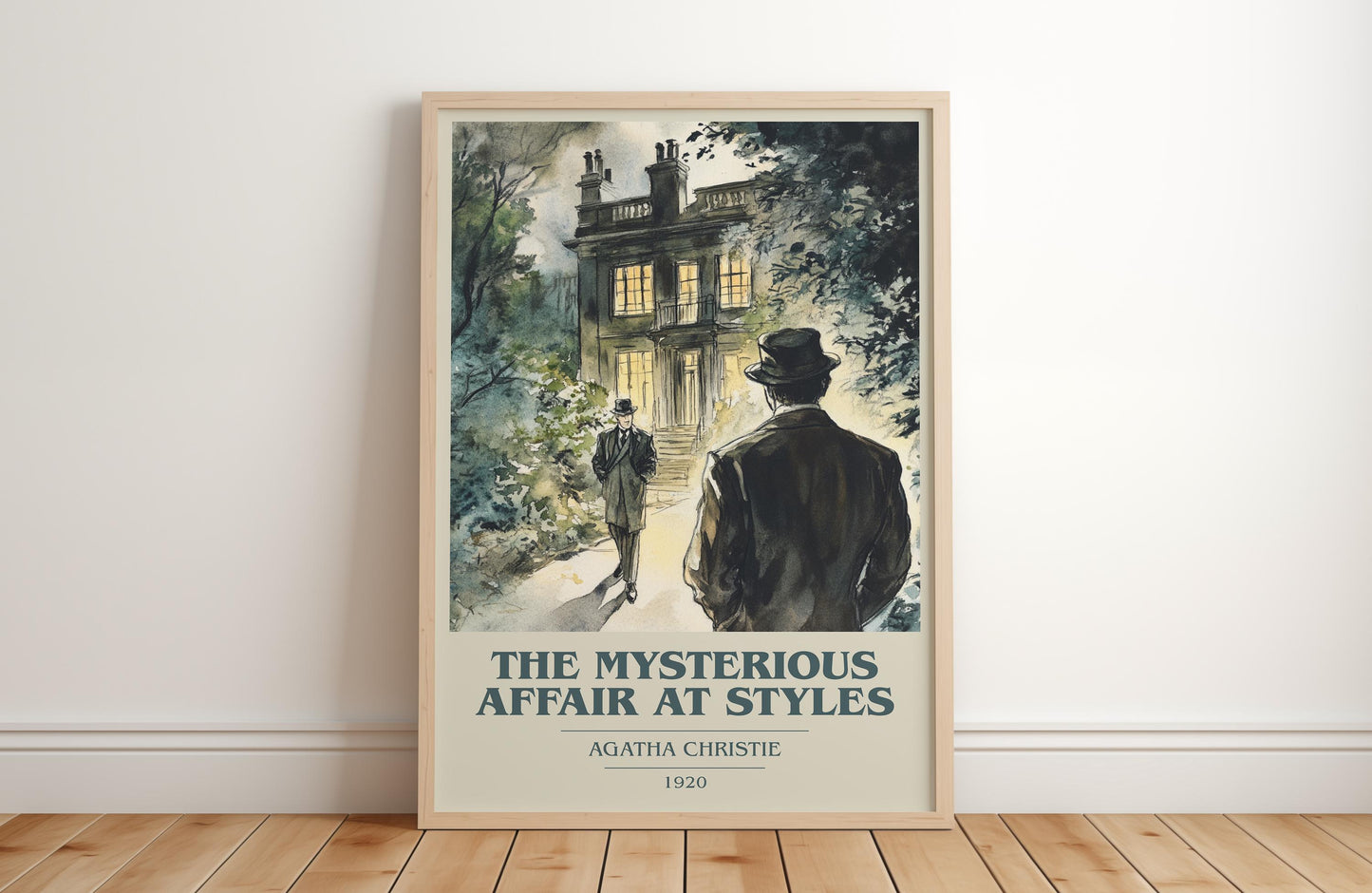 The Mysterious Affair At Styles book cover poster colour and style options – Agatha Christie book art