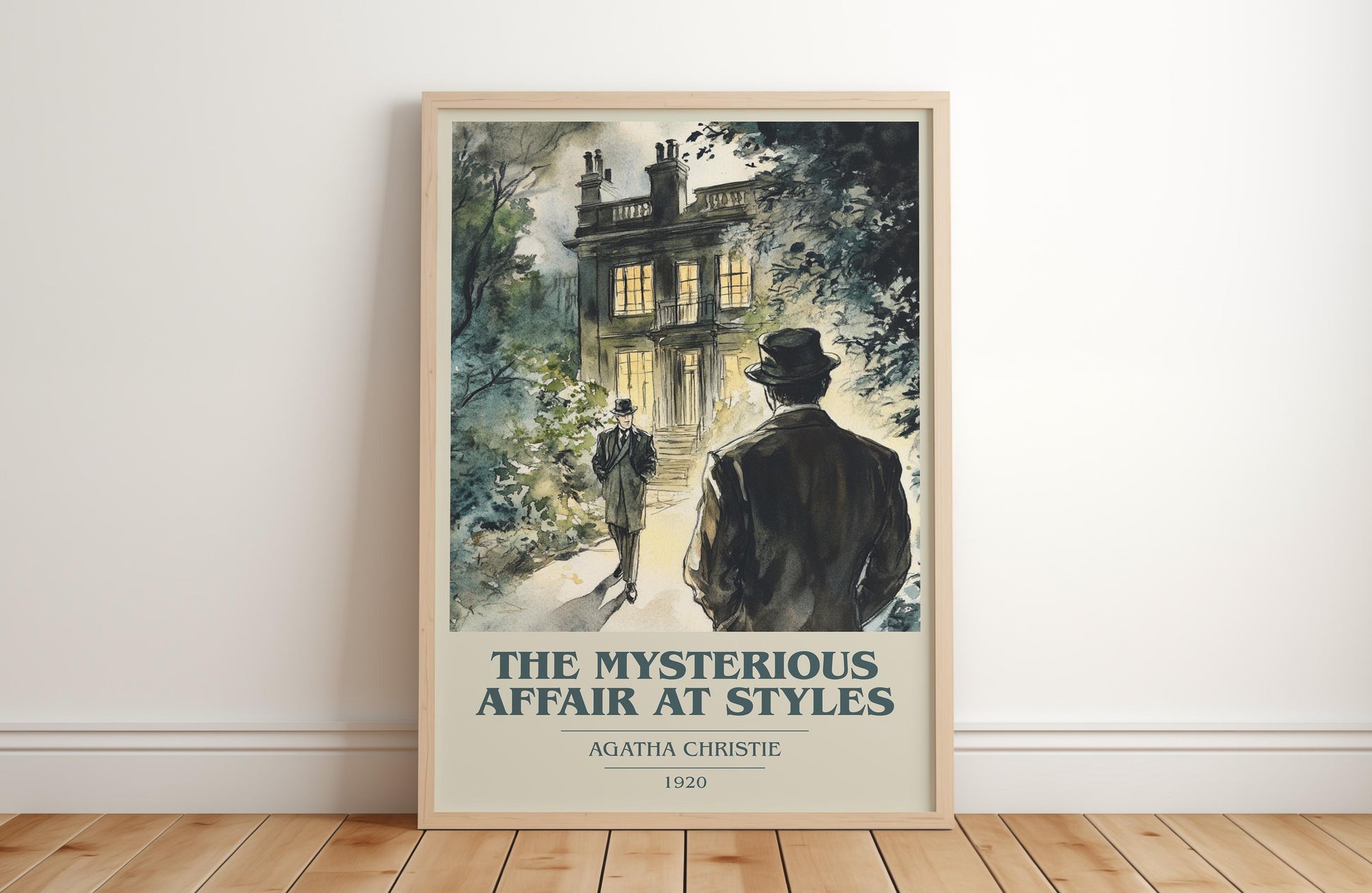 The Mysterious Affair At Styles book cover poster colour and style options – Agatha Christie book art