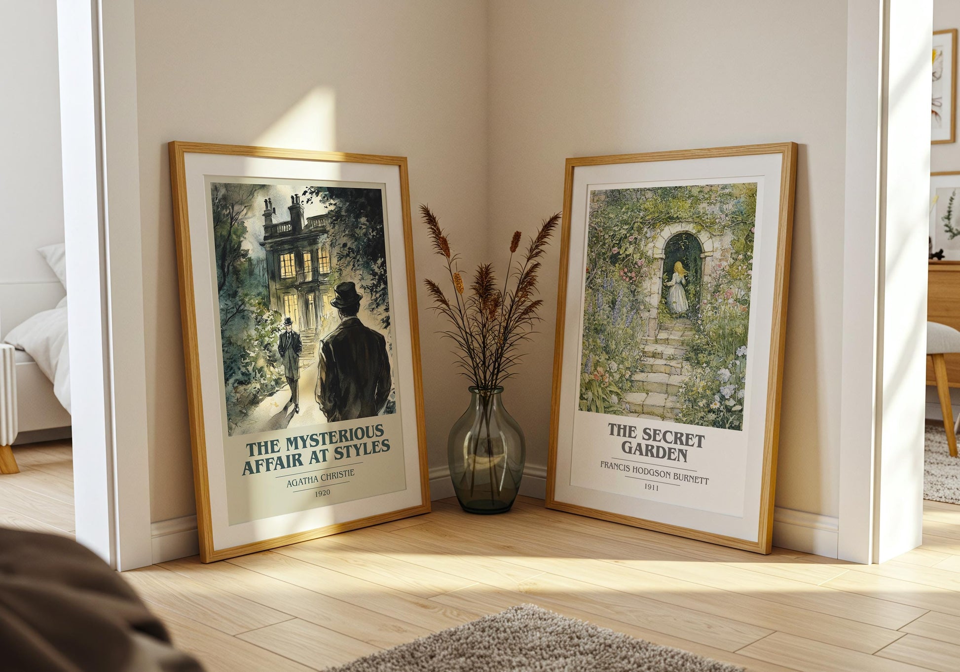 The Mysterious Affair At Styles book poster packaging – museum-quality print rolled in protective tube