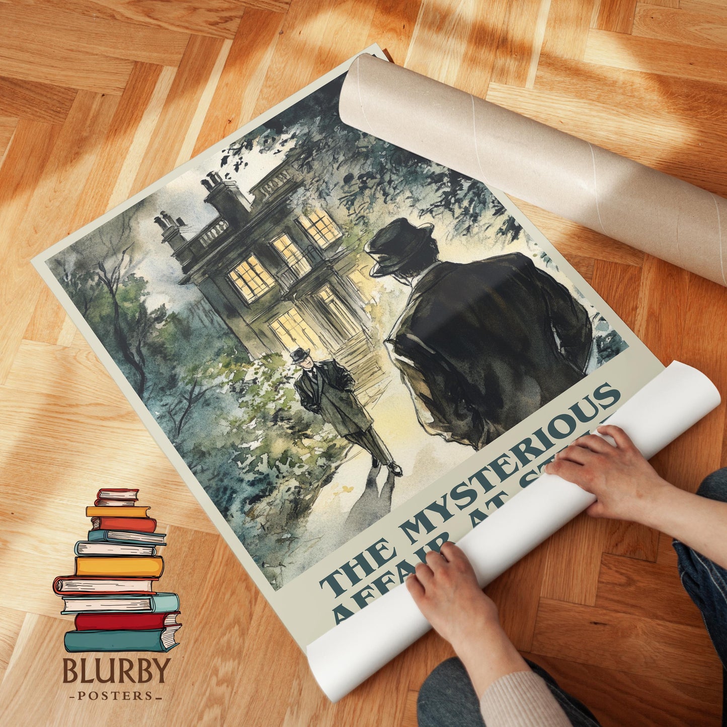 The Mysterious Affair At Styles book cover literary print detail – Agatha Christie book art