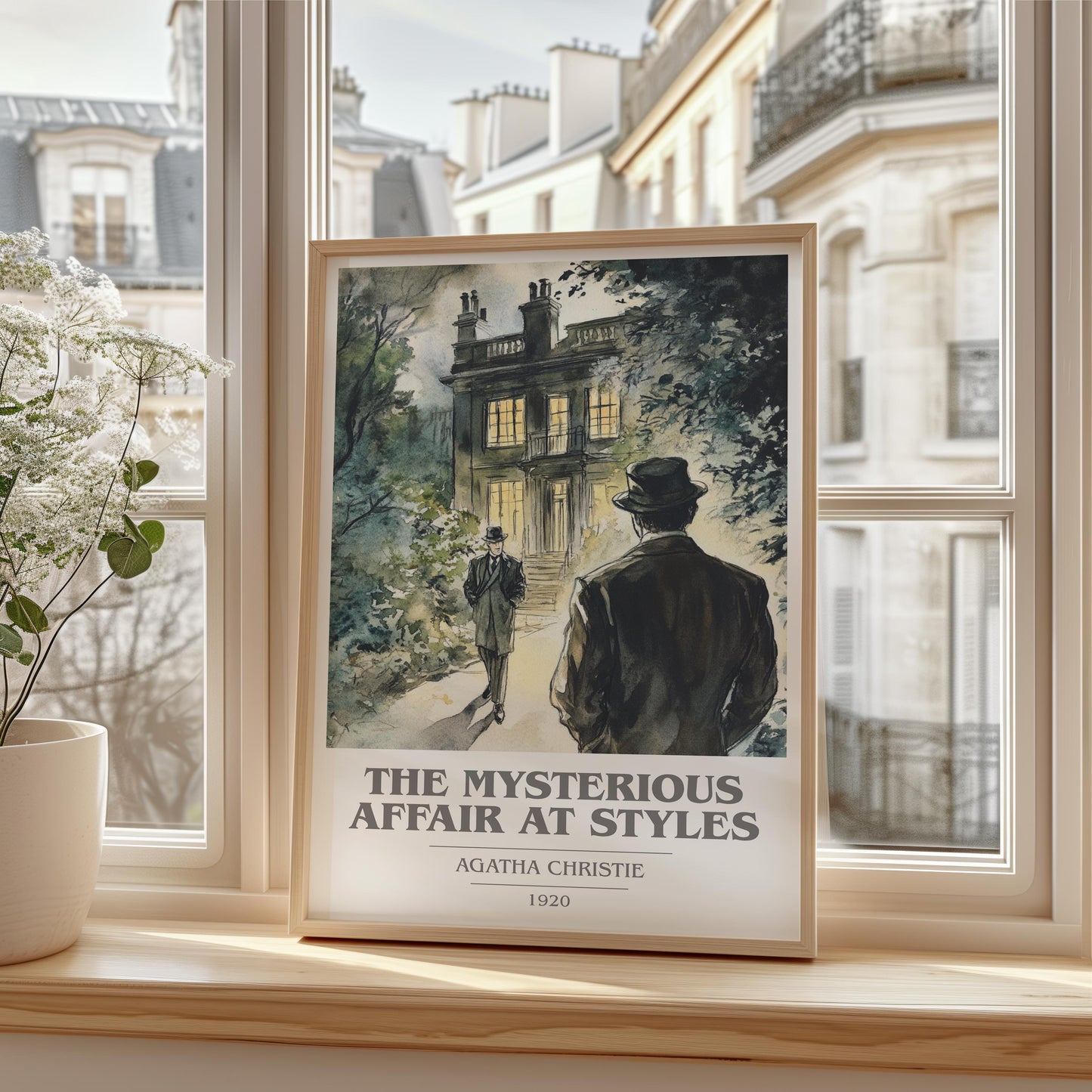 The Mysterious Affair At Styles book cover book poster framed on wall – mystery wall art