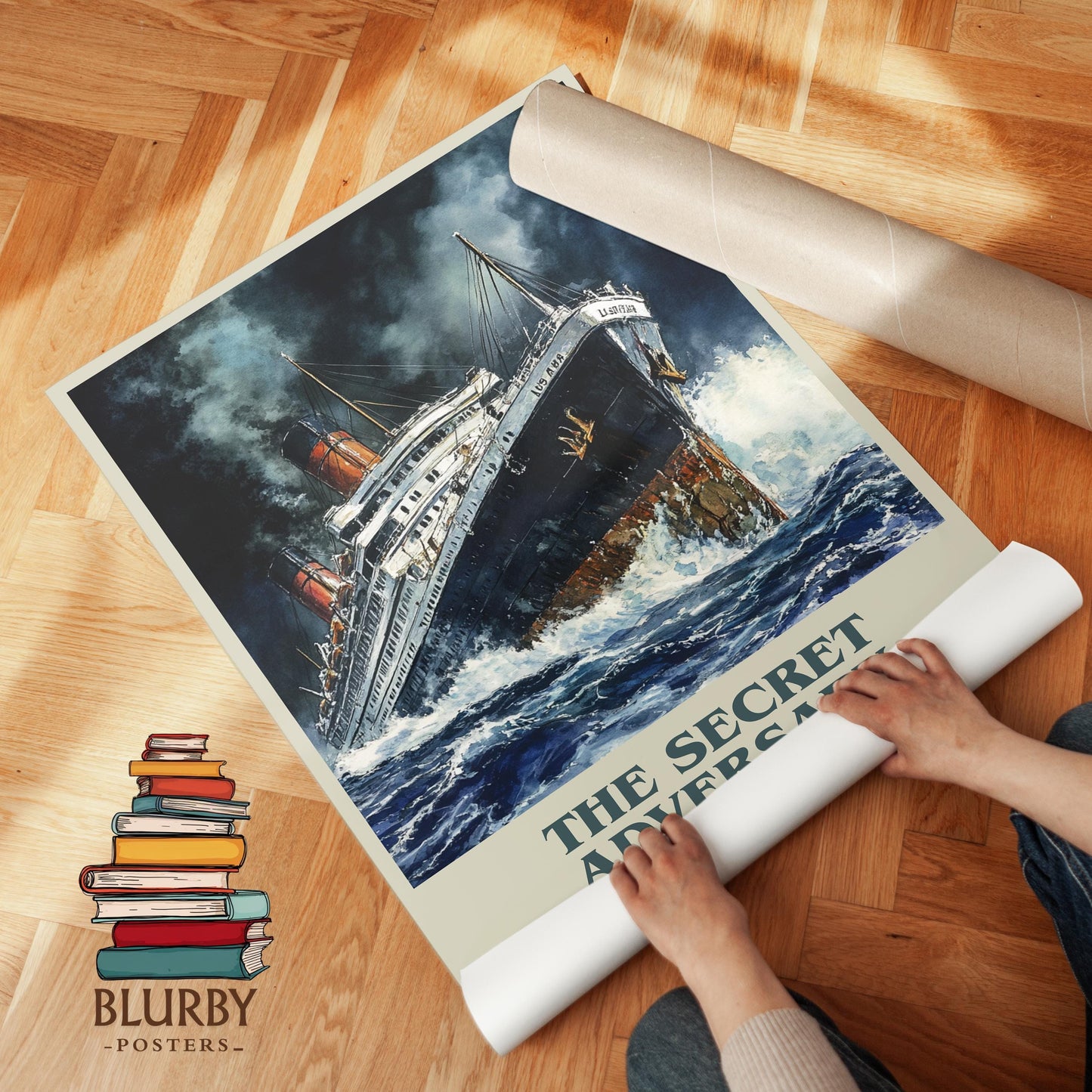 The Secret Adversary book cover poster paired in gallery wall – literary art prints