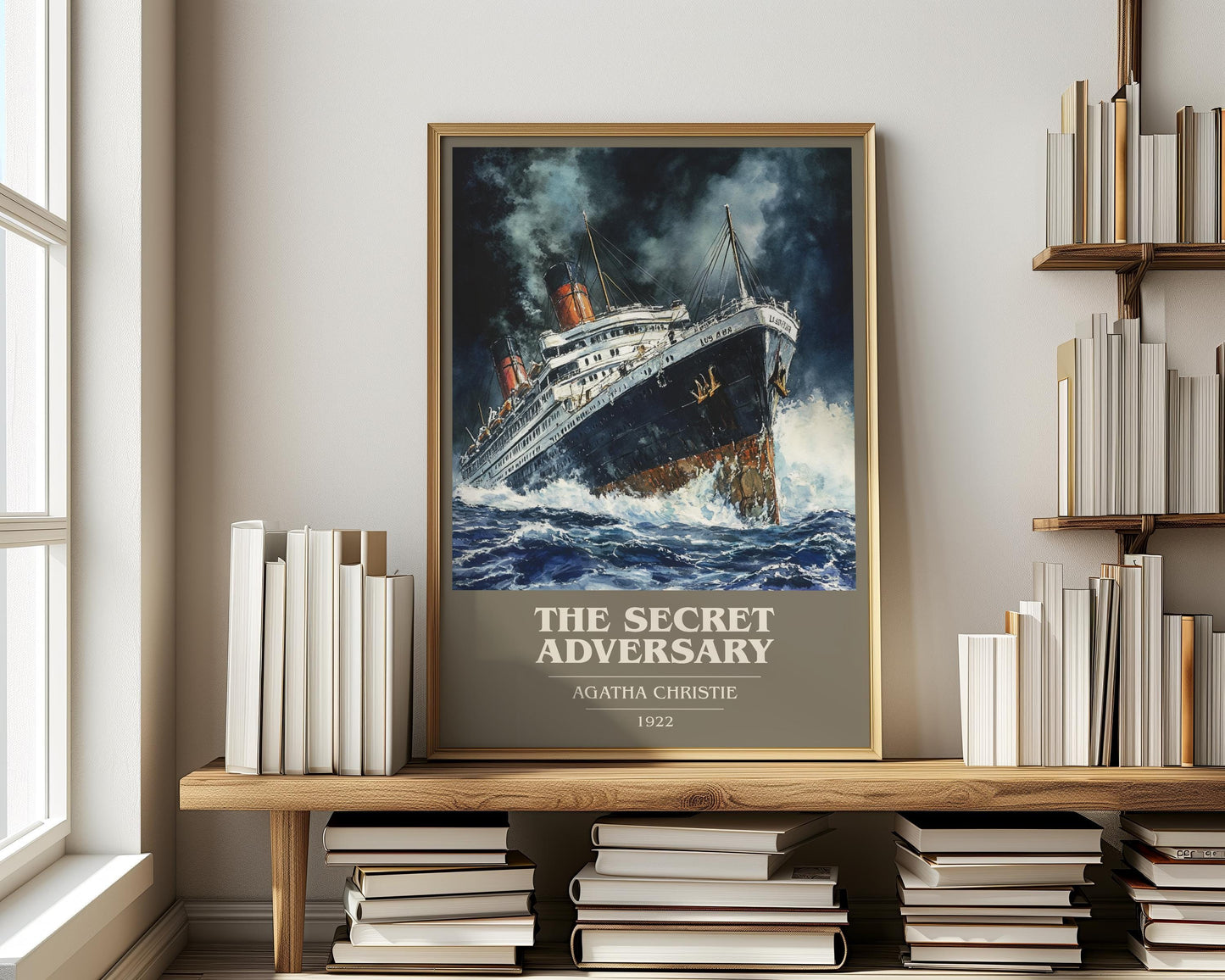 The Secret Adversary book cover book poster framed on wall – mystery wall art