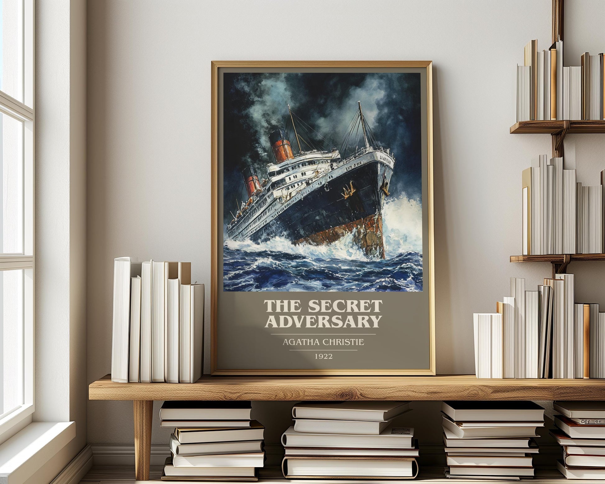 The Secret Adversary book cover book poster framed on wall – mystery wall art