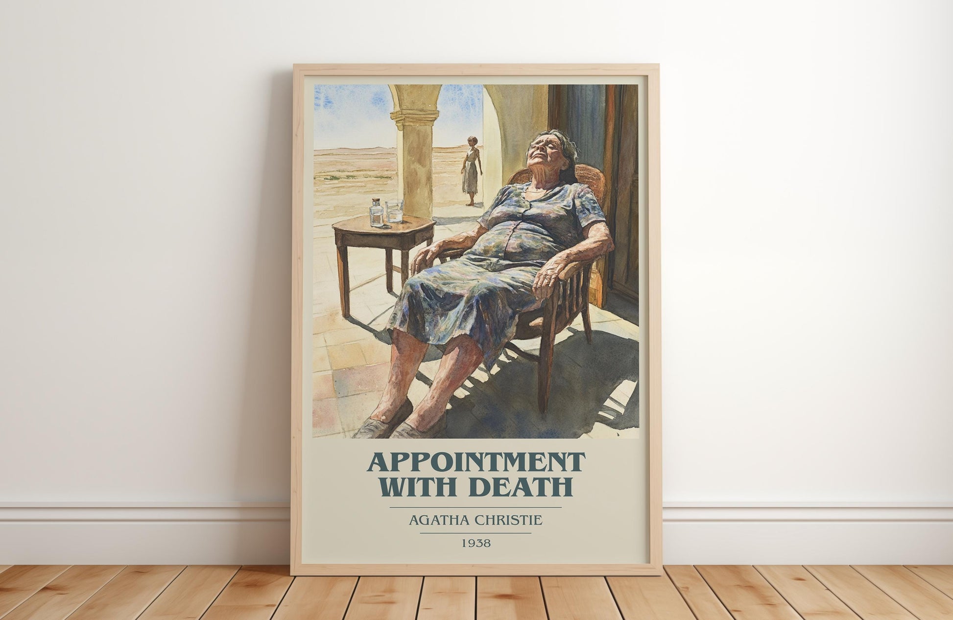 Appointment with Death book cover poster colour and style options – Agatha Christie book art