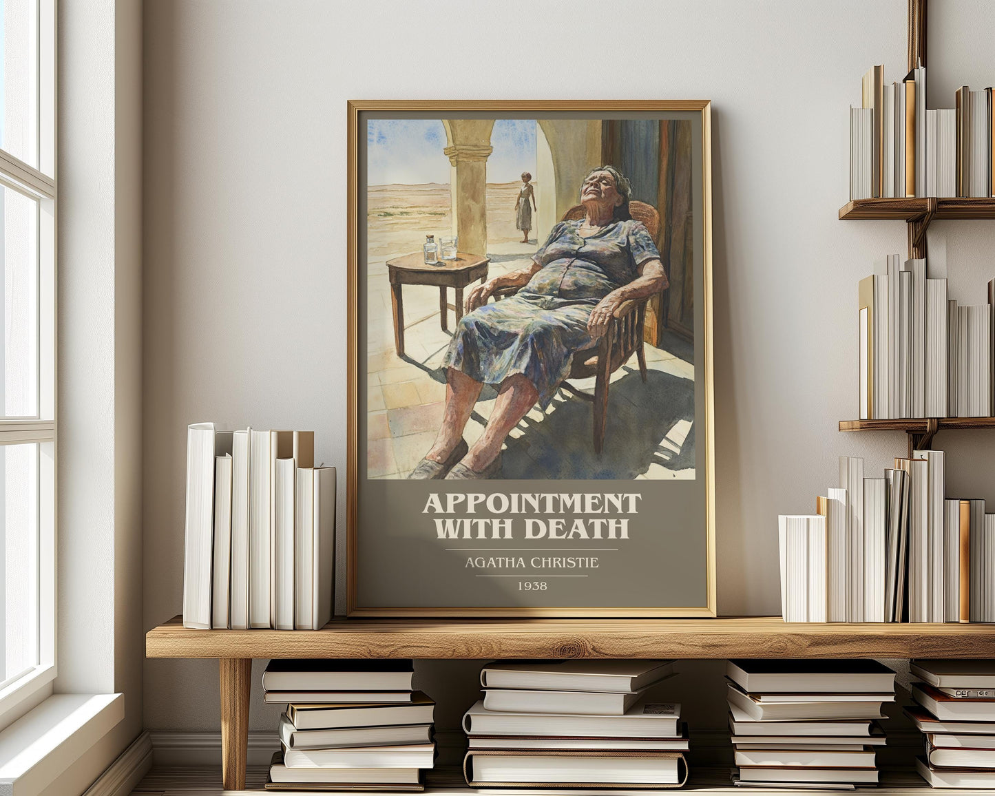 Appointment with Death book cover poster paired in gallery wall – literary art prints