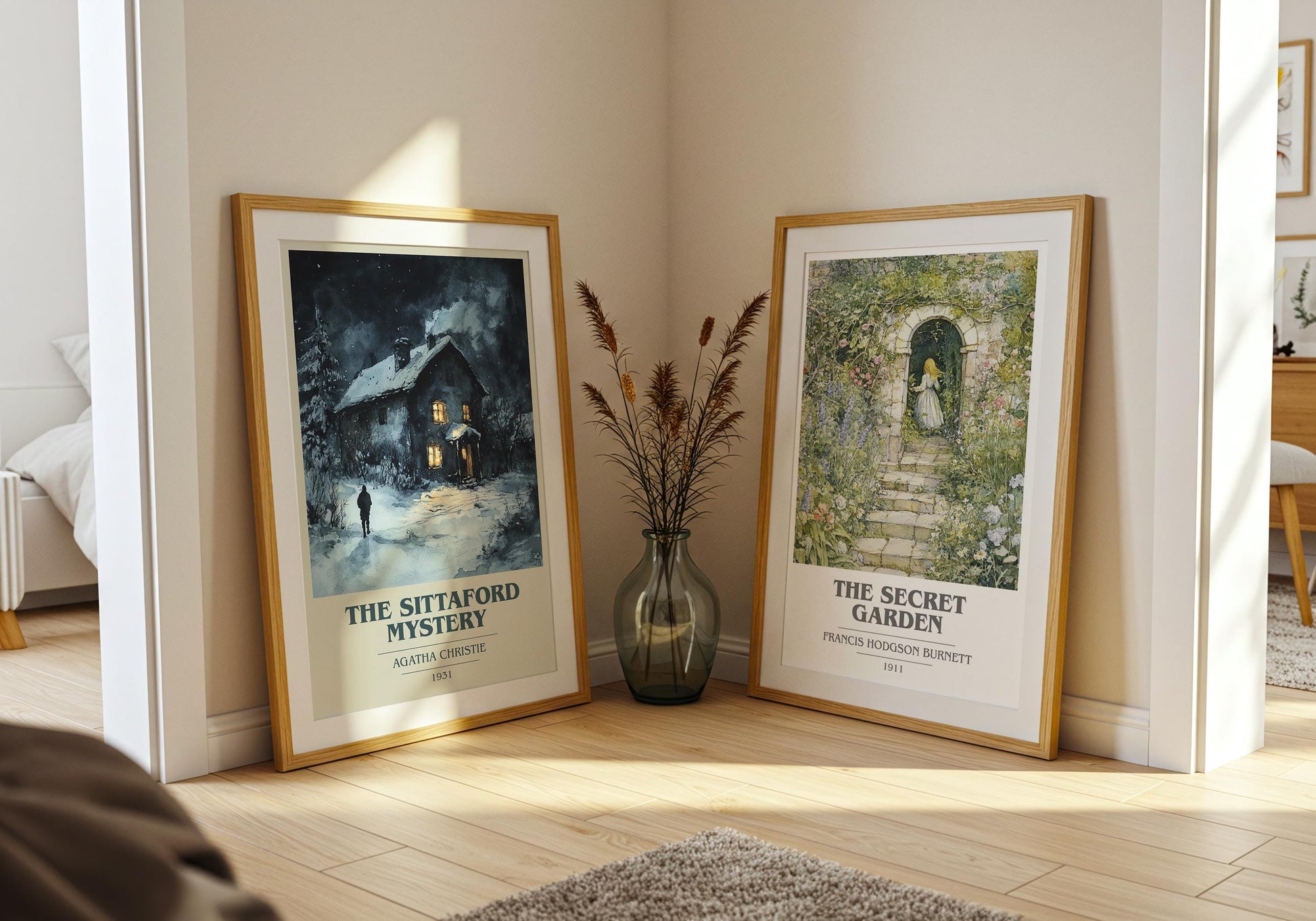 The Sittaford Mystery by Agatha Christie Descriptive Poster Print. Free Delivery Wall Art Author & Blurb Book Artwork Novel