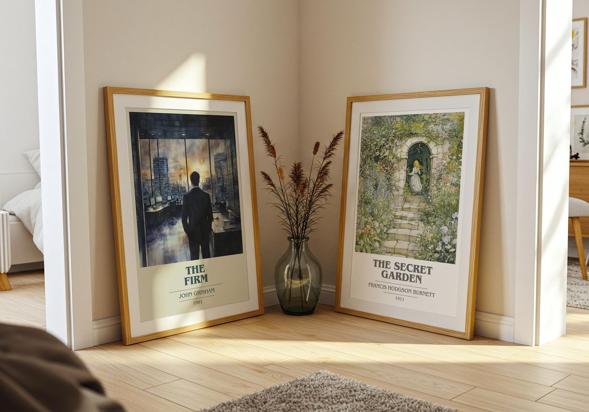 The Firm book cover print on bookshelf – John Grisham fan gift