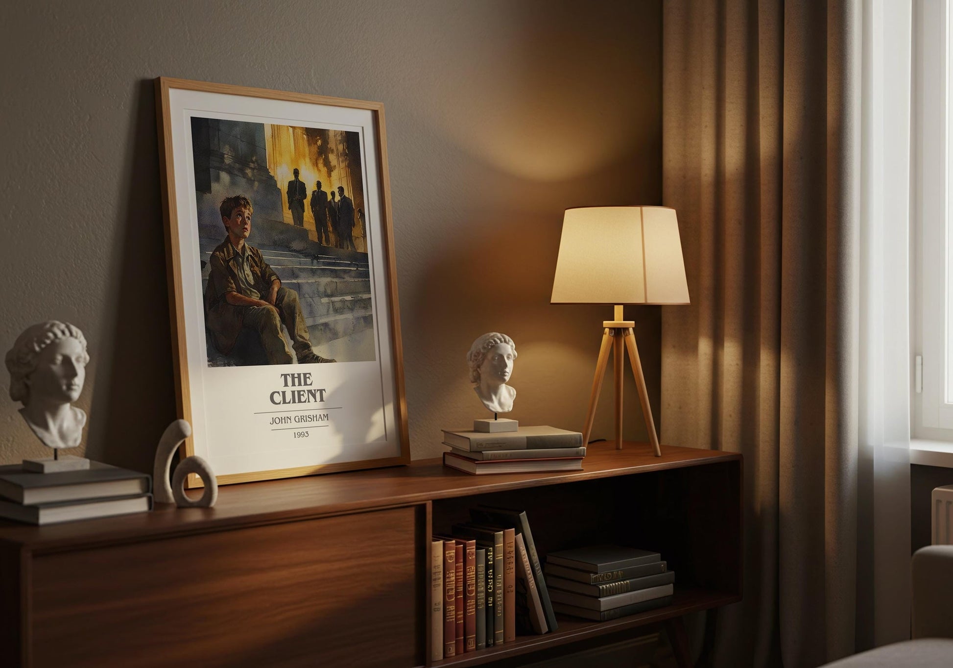 The Client book cover book poster framed on wall – thriller wall art
