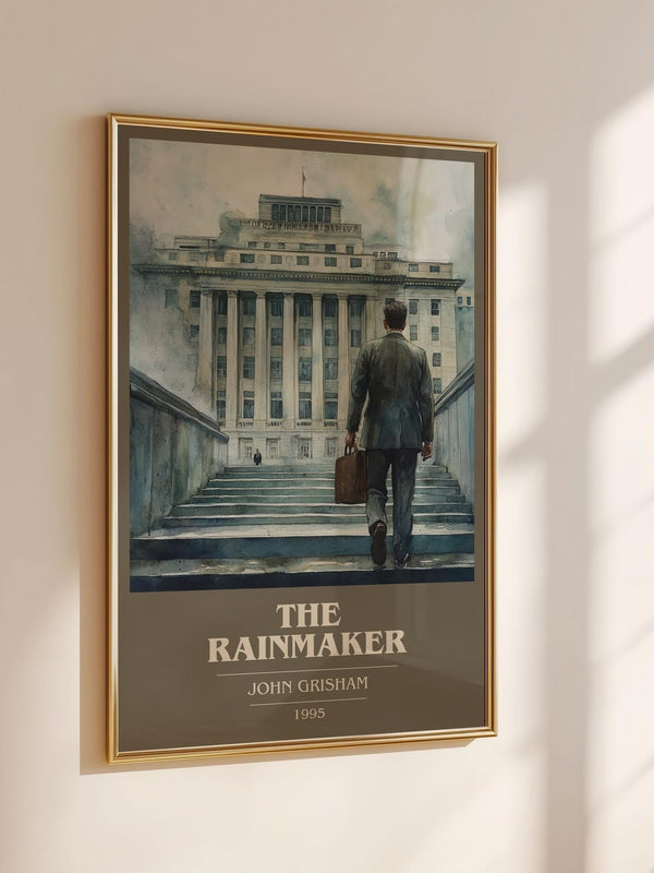 The Rainmaker book cover poster colour and style options – John Grisham book art