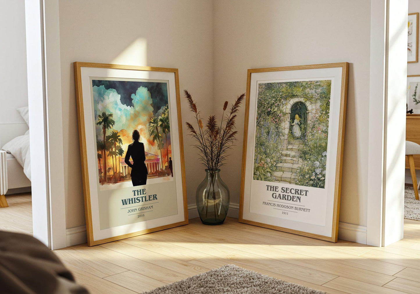 The Whistler book cover print on bookshelf – John Grisham fan gift