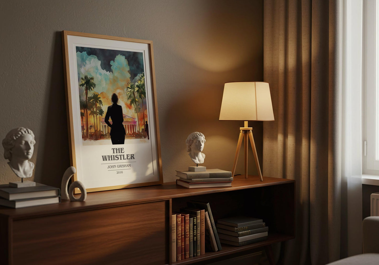 The Whistler book cover book poster framed on wall – thriller wall art