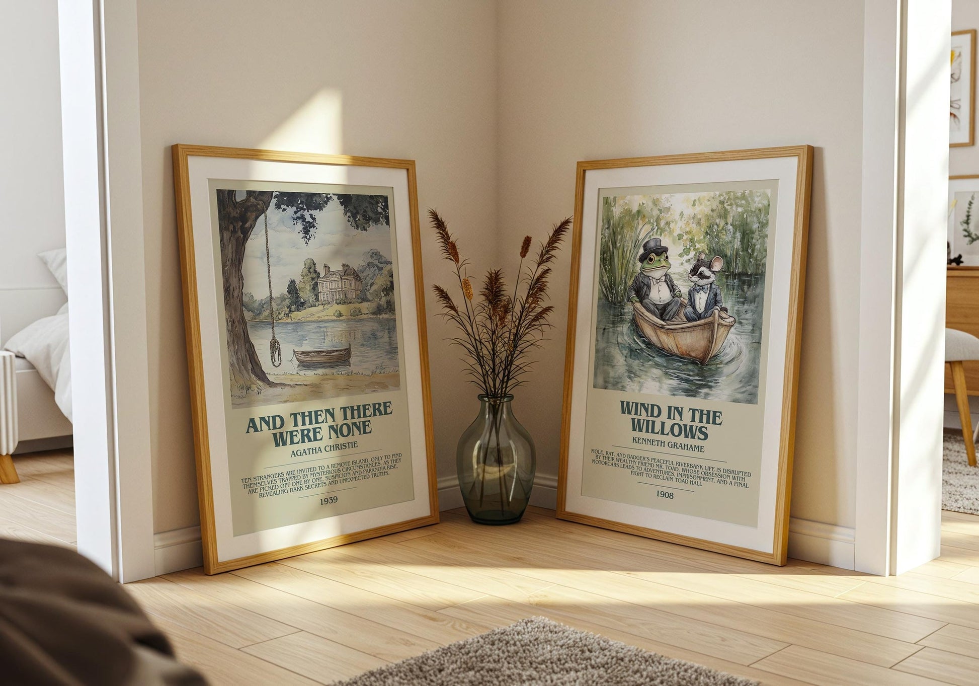 And Then There Were None bookish poster paired in gallery wall – literary art prints