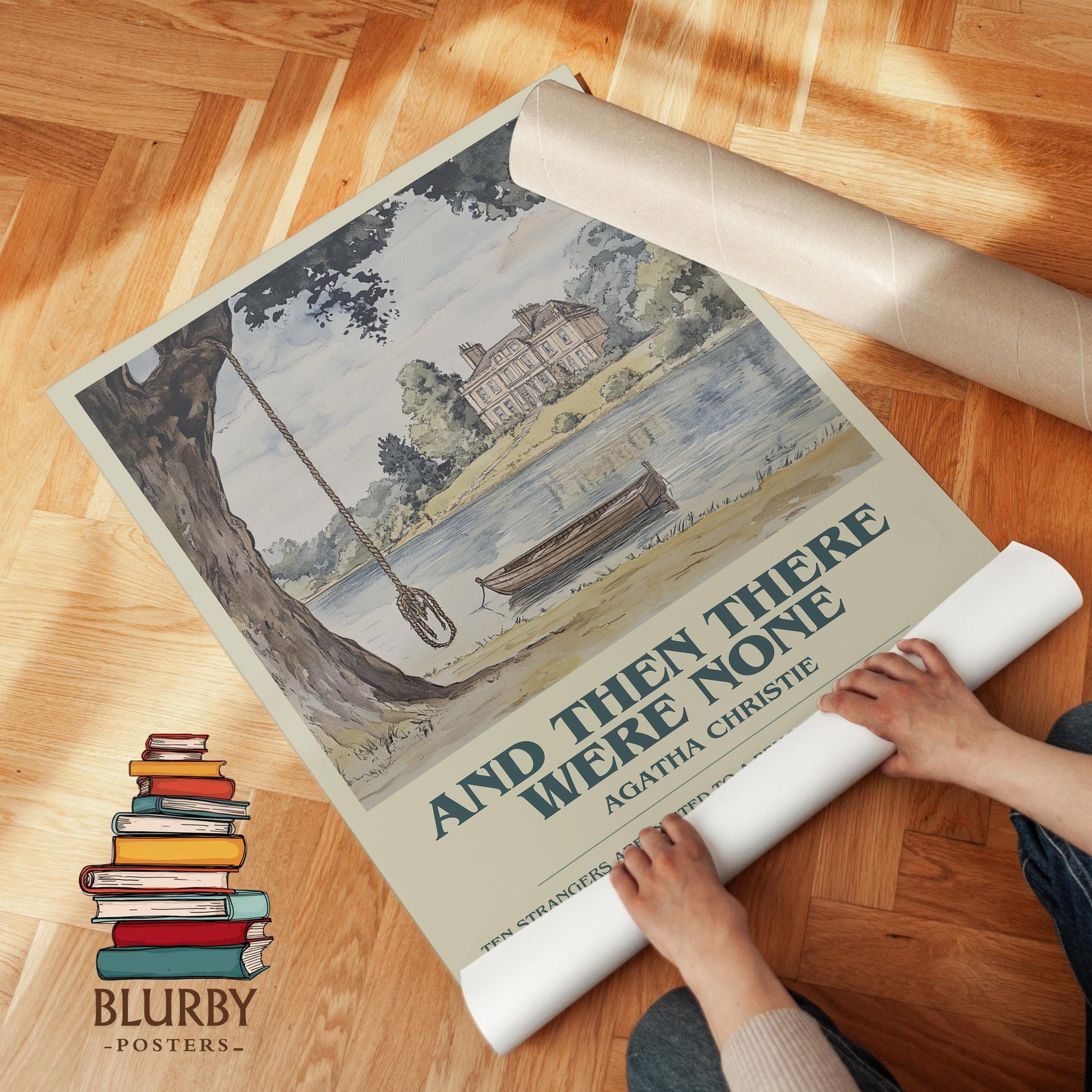 And Then There Were None book poster packaging – museum-quality print rolled in protective tube