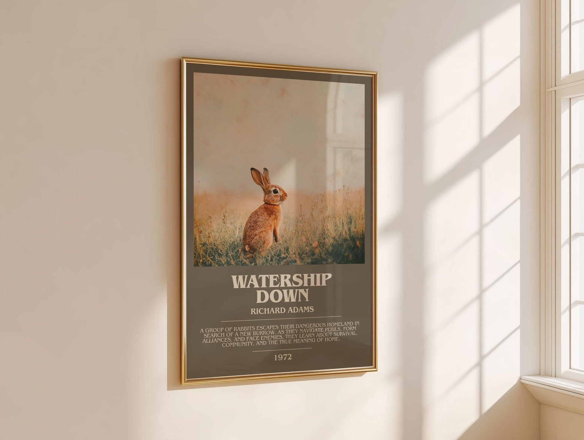 Watership Down by Richard Adams | Descriptive Modern Book Art | Poster