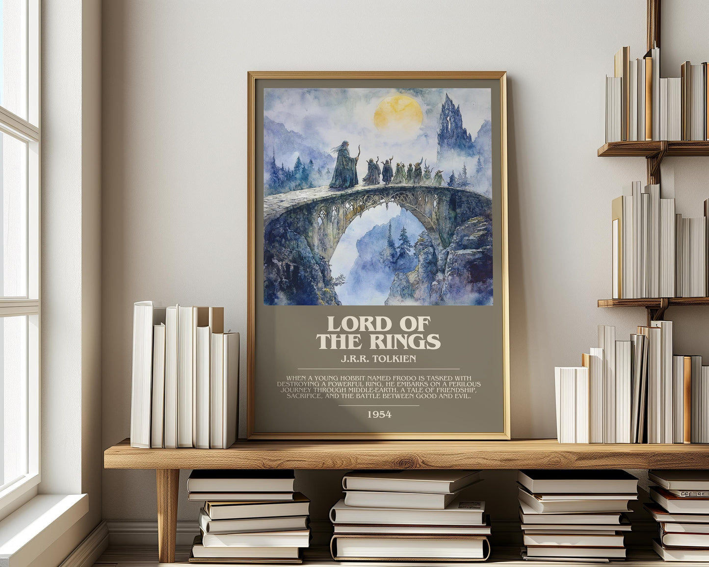Lord Of The Rings by J.R.R. Tolkien | Descriptive Modern Book Art | Poster