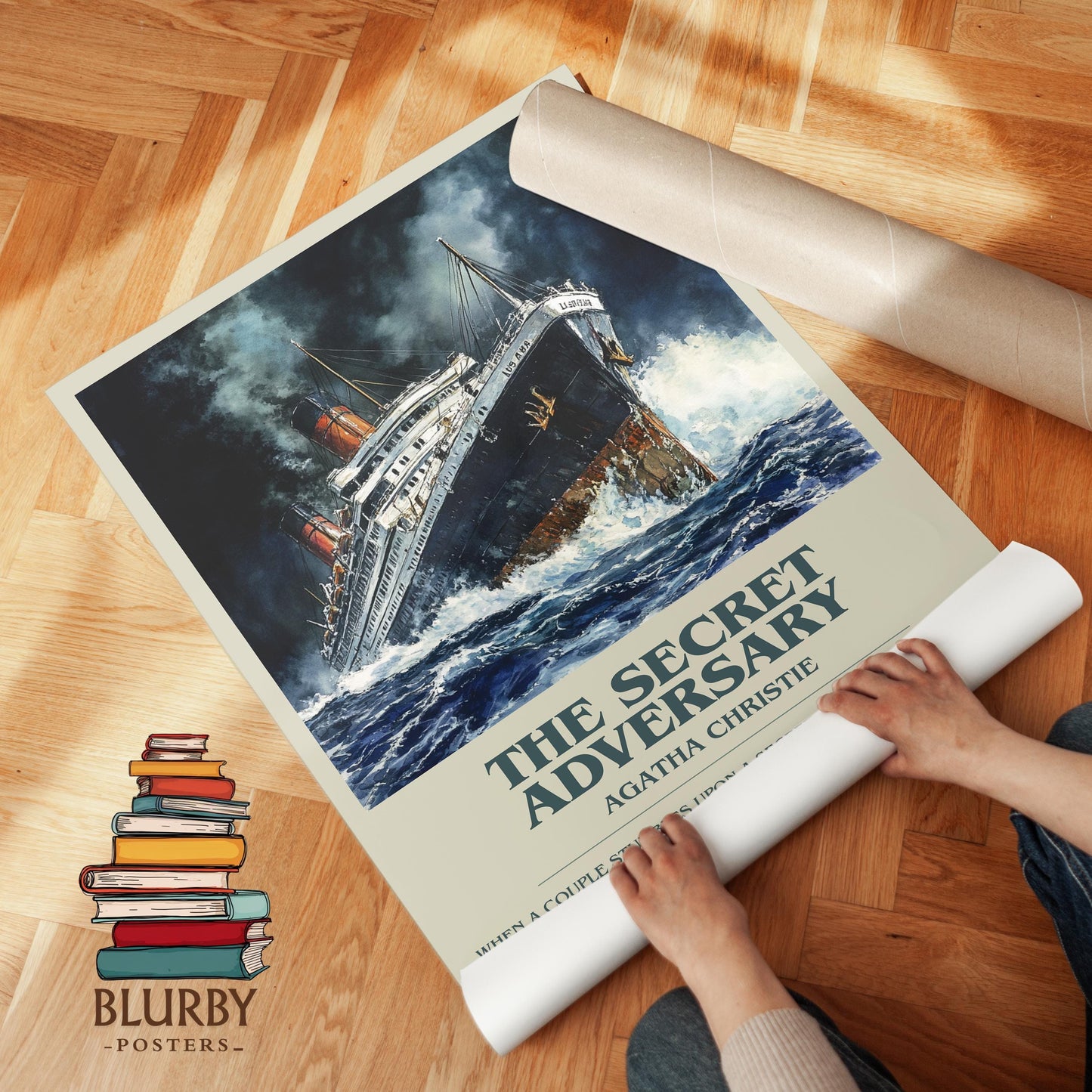 The Secret Adversary book poster packaging – museum-quality print rolled in protective tube