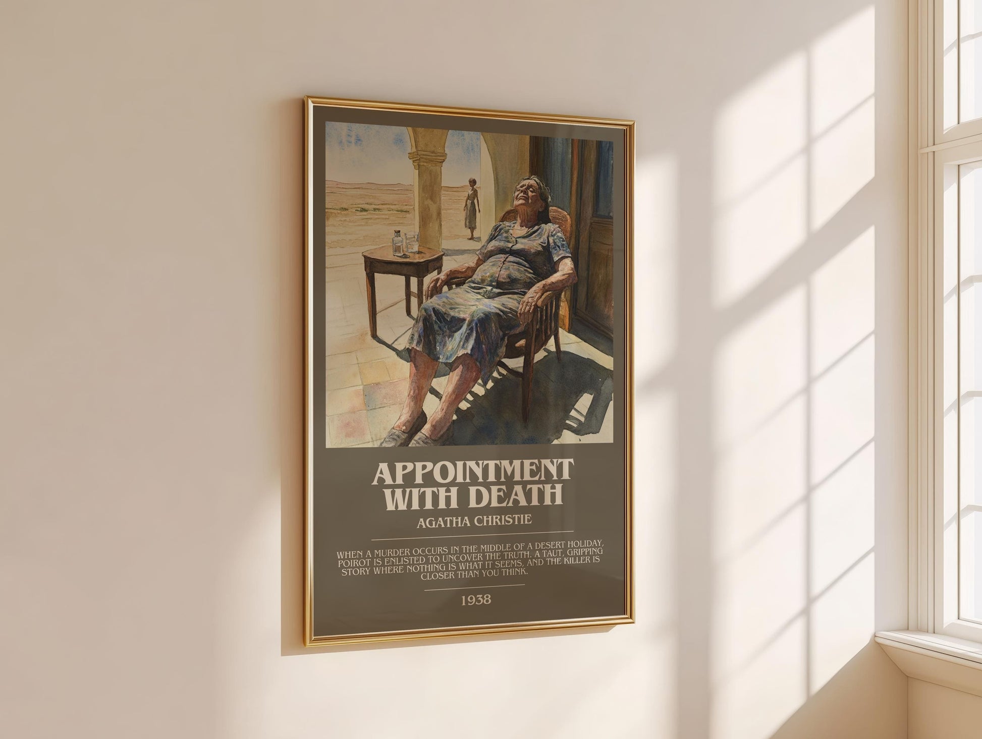 Appointment With Death by Agatha Christie | Descriptive Modern Book Art | Poster