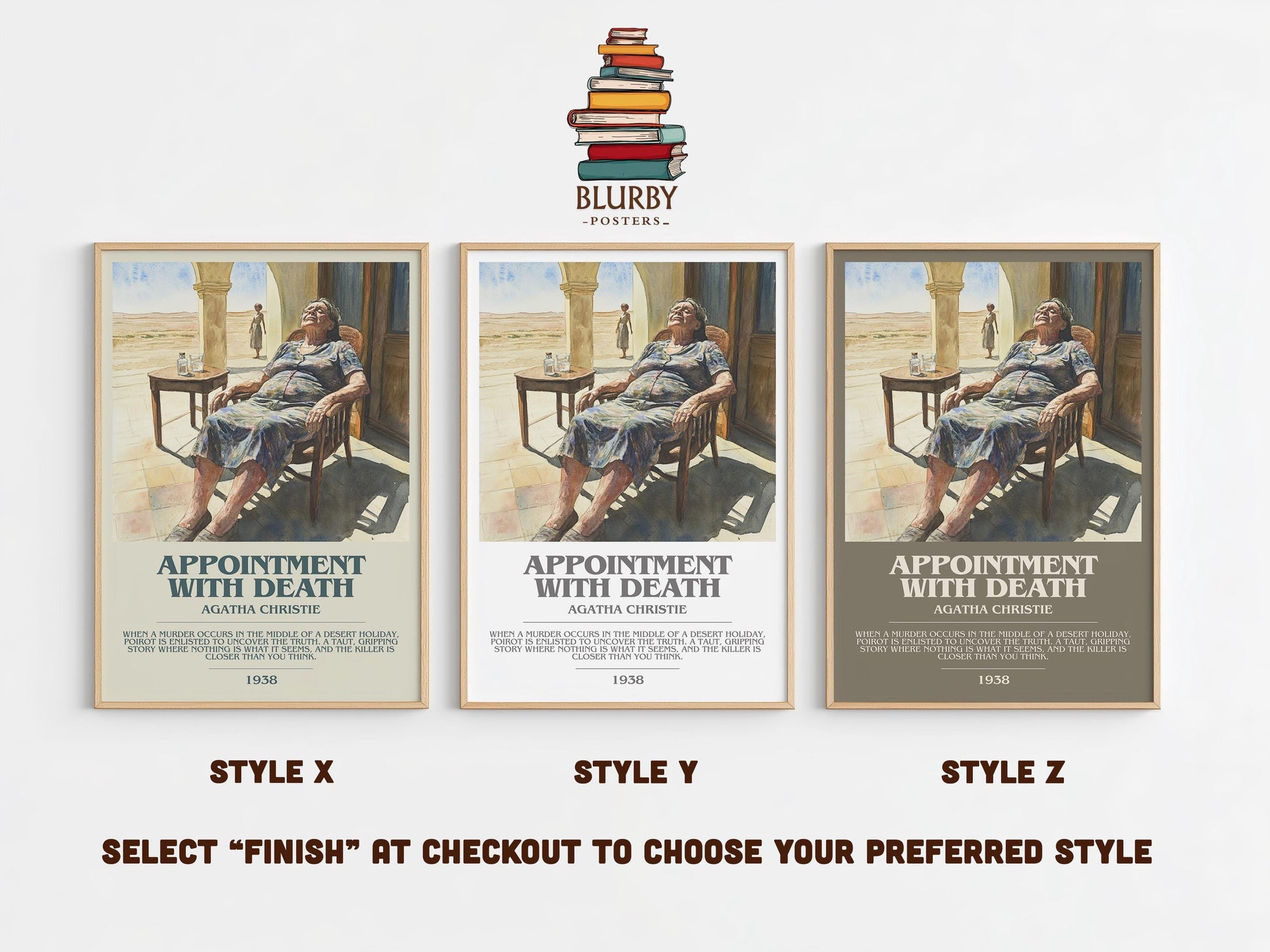 Appointment With Death by Agatha Christie | Descriptive Modern Book Art | Poster