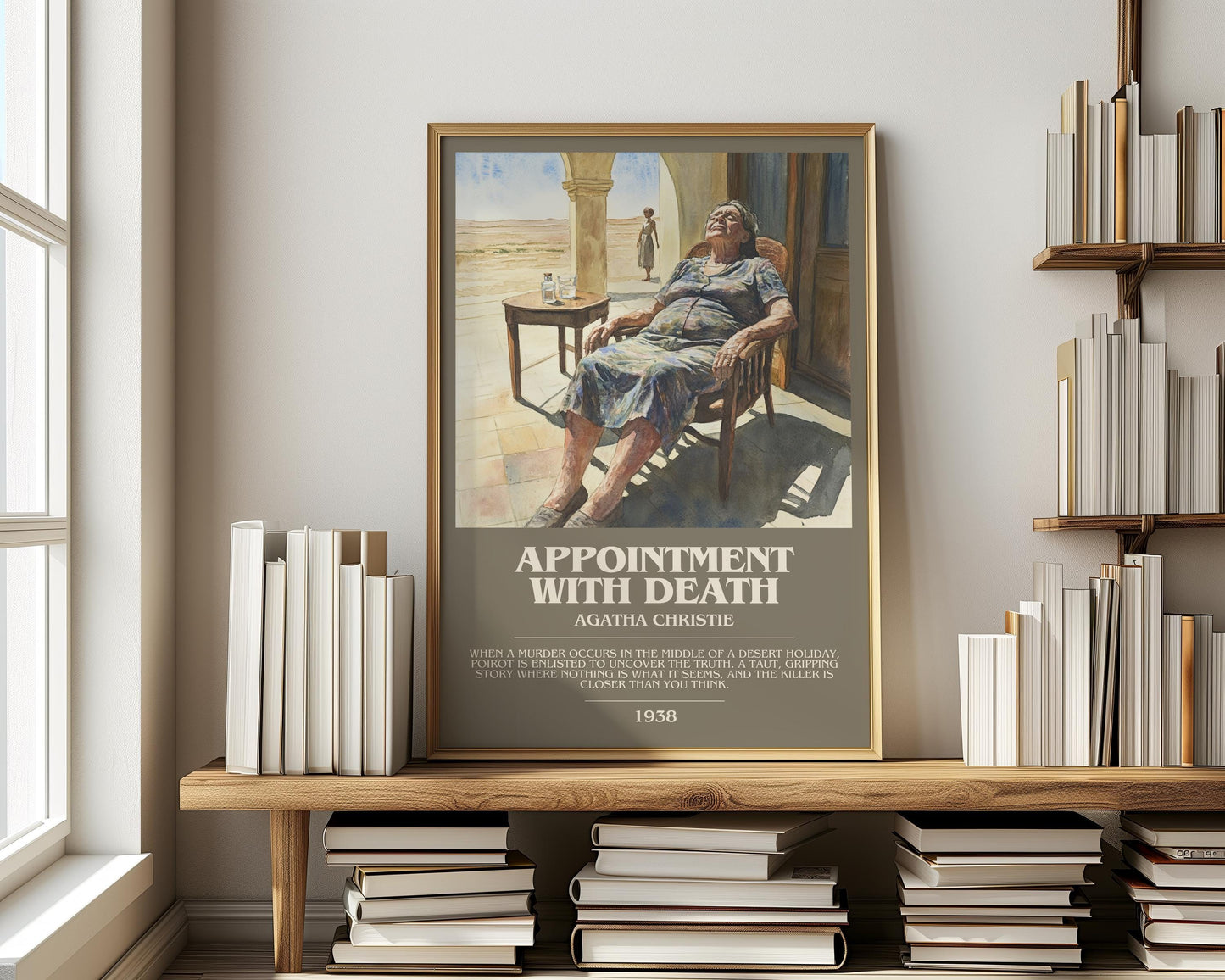 Appointment With Death by Agatha Christie | Descriptive Modern Book Art | Poster
