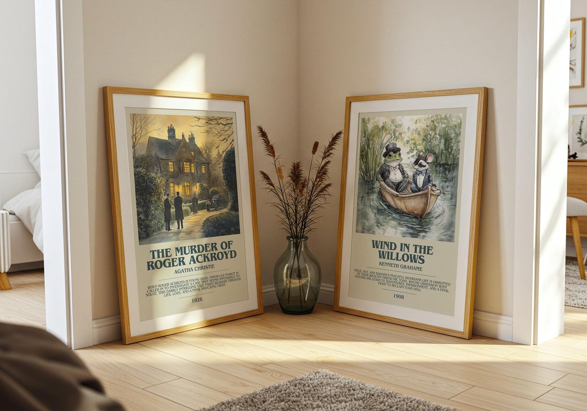 The Murder of Roger Ackroyd bookish poster paired in gallery wall – literary art prints