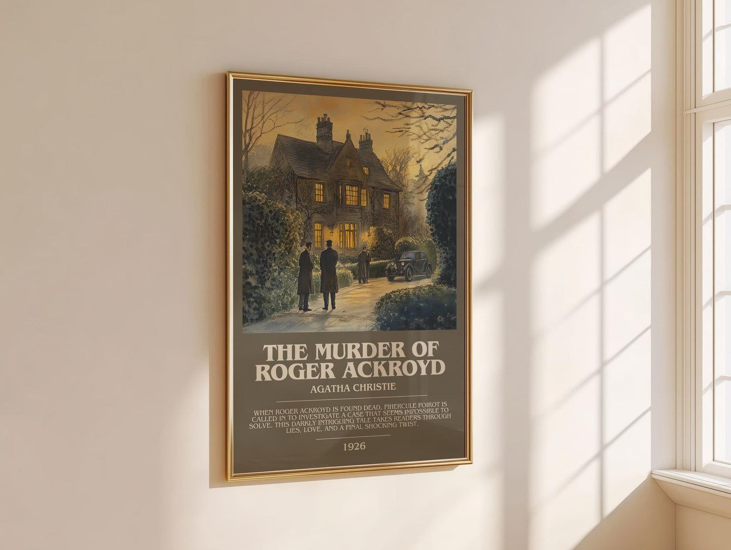 The Murder of Roger Ackroyd bookish book poster framed on wall – mystery wall art