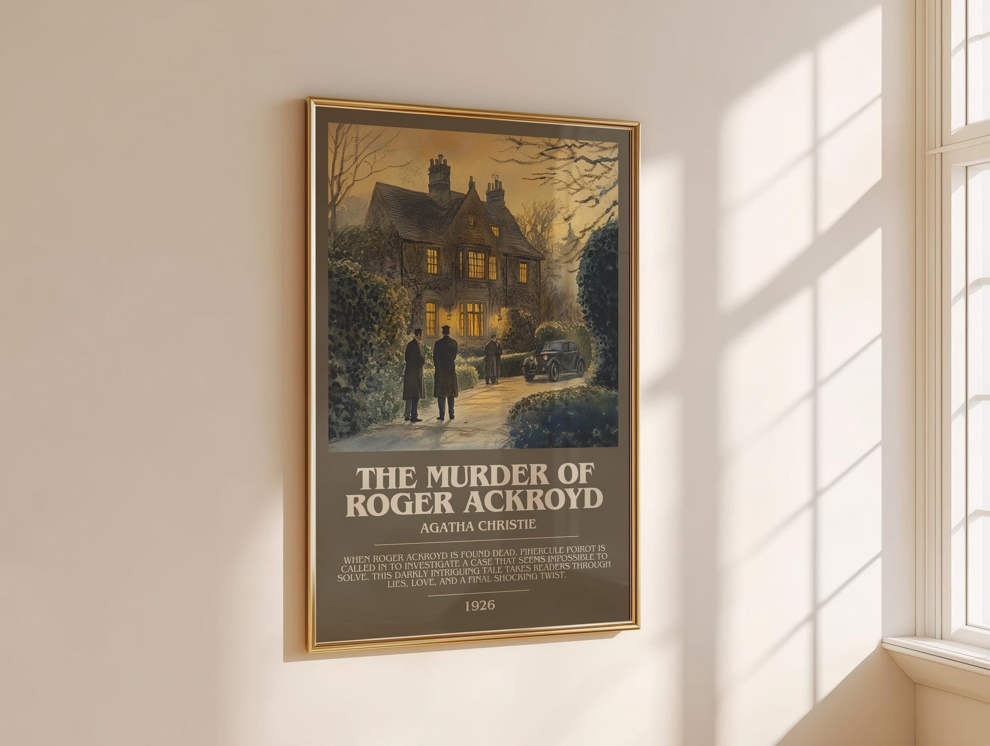 The Murder of Roger Ackroyd bookish book poster framed on wall – mystery wall art