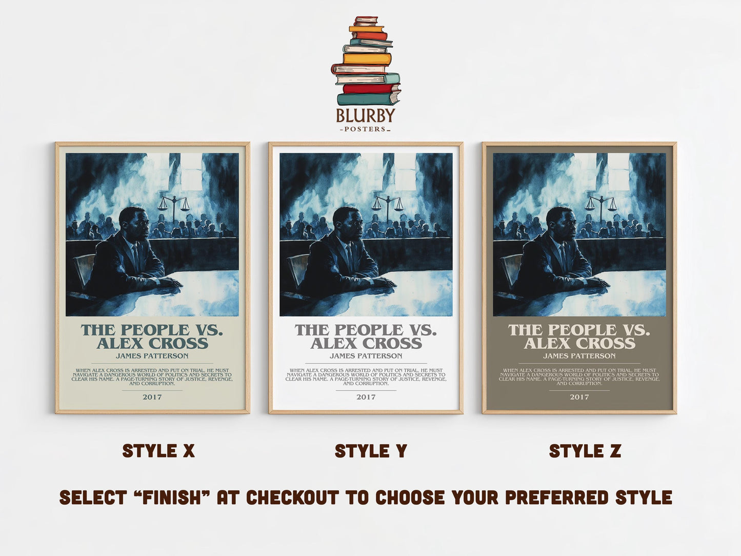 The People Vs. Alex Cross bookish poster colour and style options – James Patterson book art