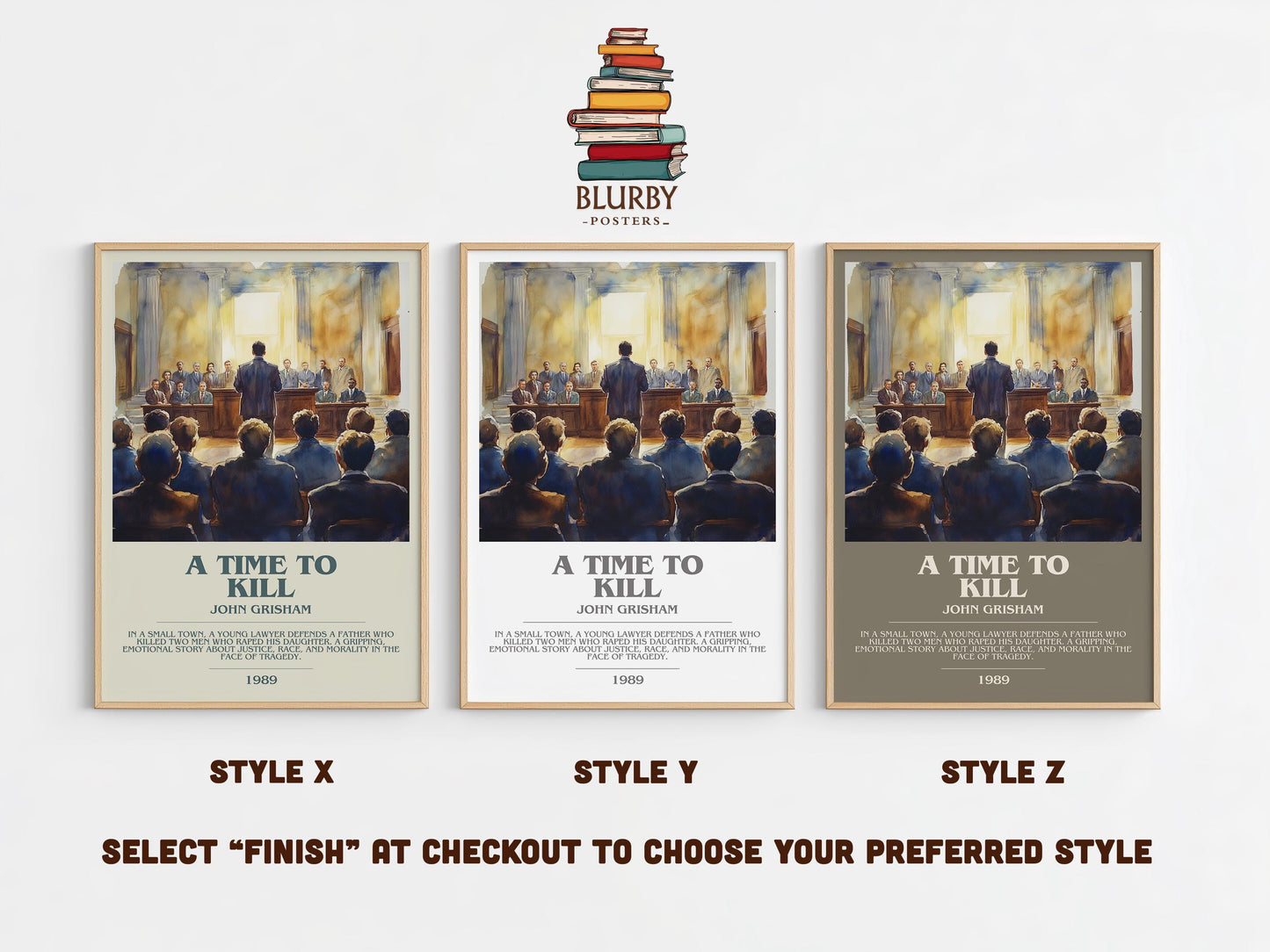 A Time To Kill by John Grisham | Descriptive Modern Book Art | Poster