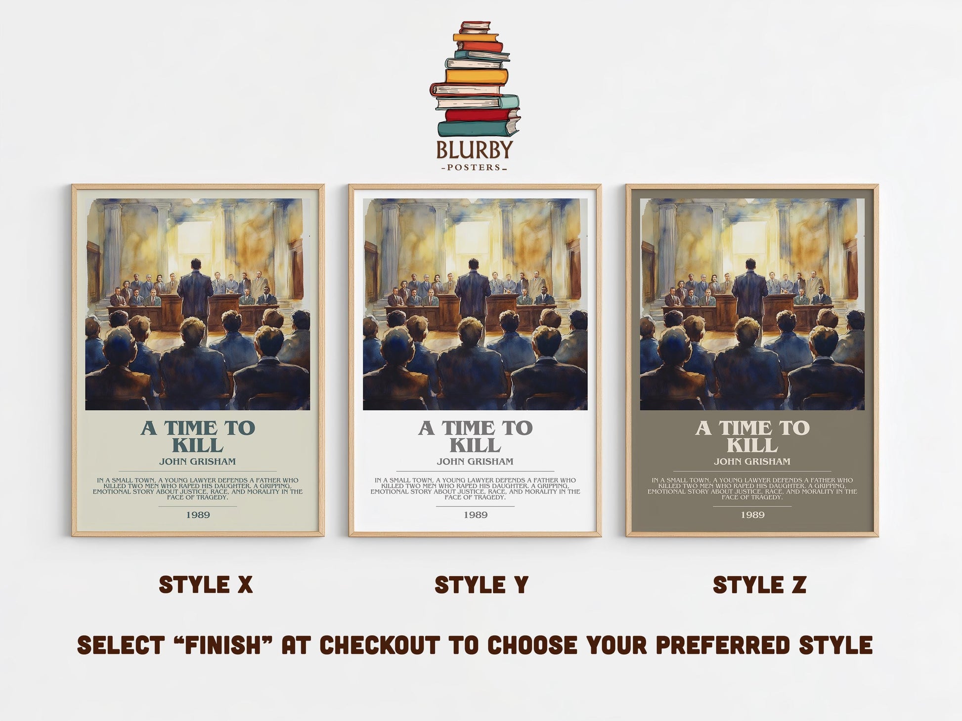 A Time To Kill by John Grisham | Descriptive Modern Book Art | Poster