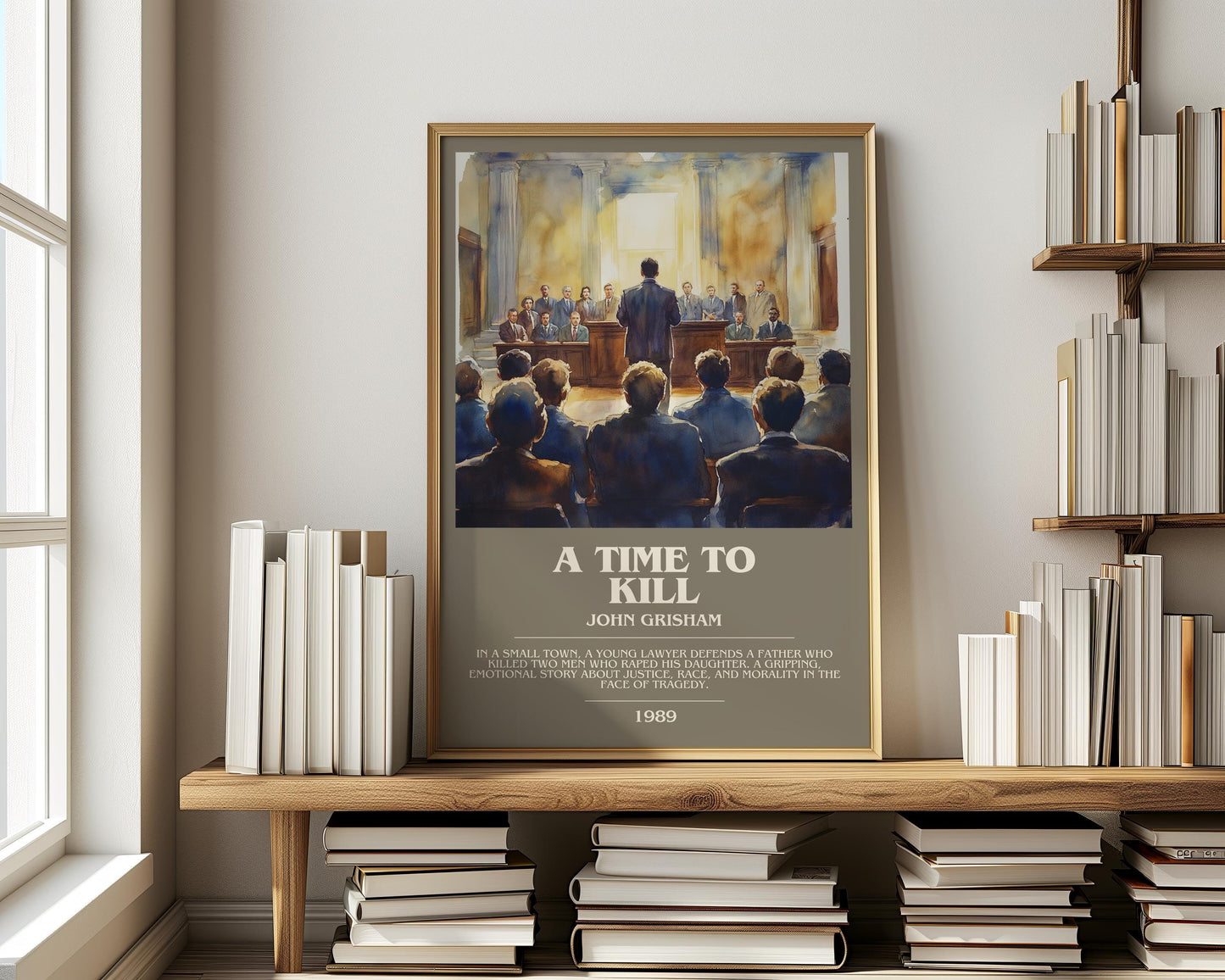 A Time To Kill by John Grisham | Descriptive Modern Book Art | Poster