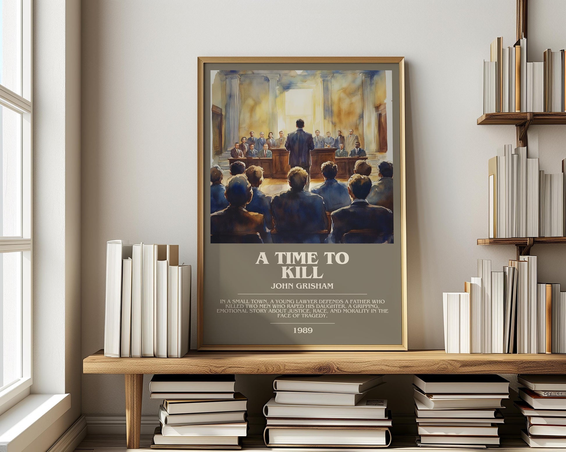 A Time To Kill by John Grisham | Descriptive Modern Book Art | Poster