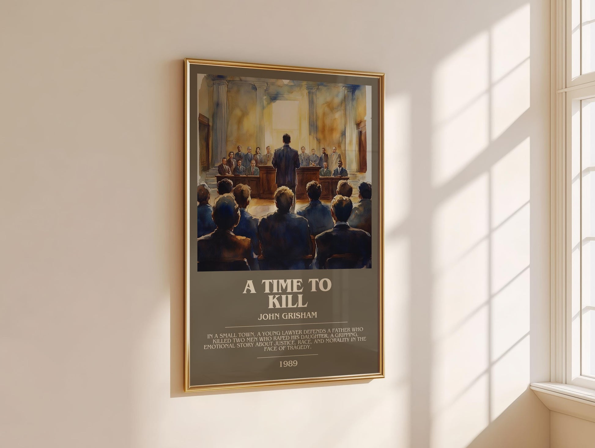 A Time To Kill by John Grisham | Descriptive Modern Book Art | Poster