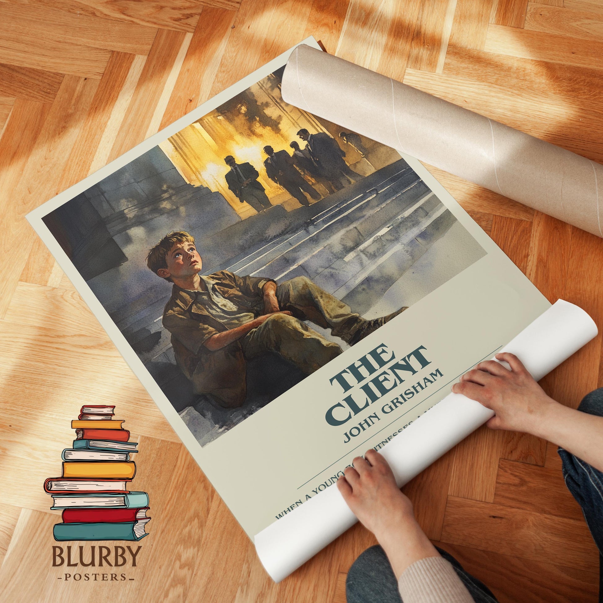 The Client book poster packaging – museum-quality print rolled in protective tube