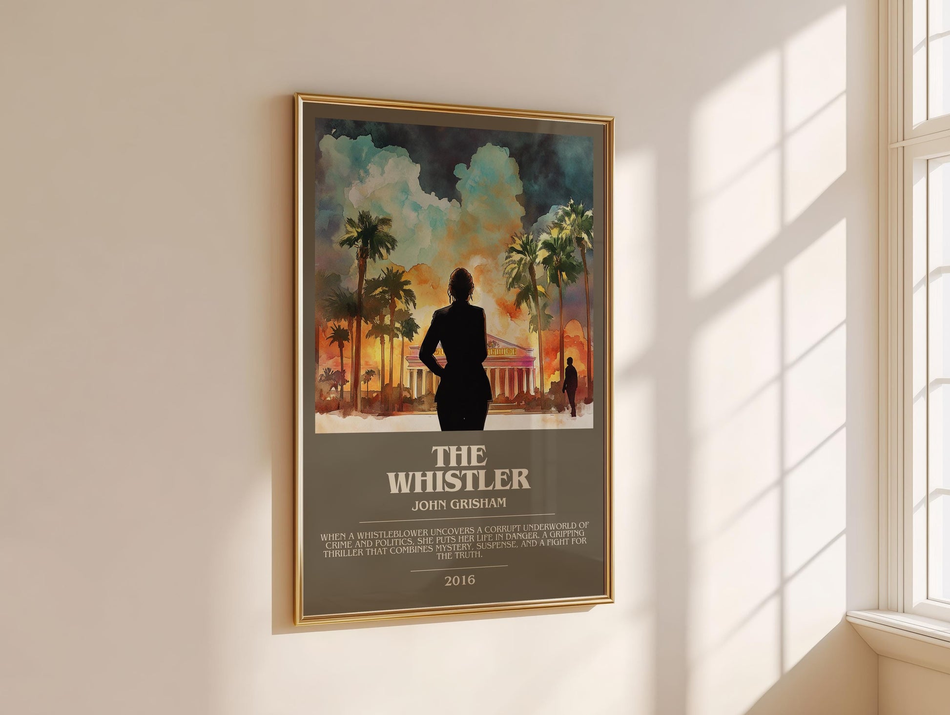 The Whistler bookish book poster framed on wall – thriller wall art