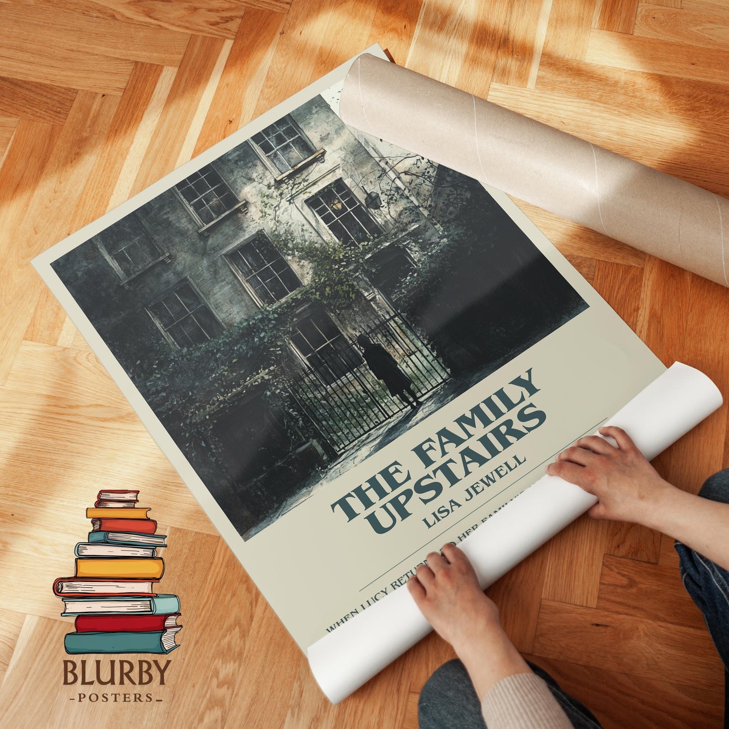 The Family Upstairs book poster packaging – museum-quality print rolled in protective tube