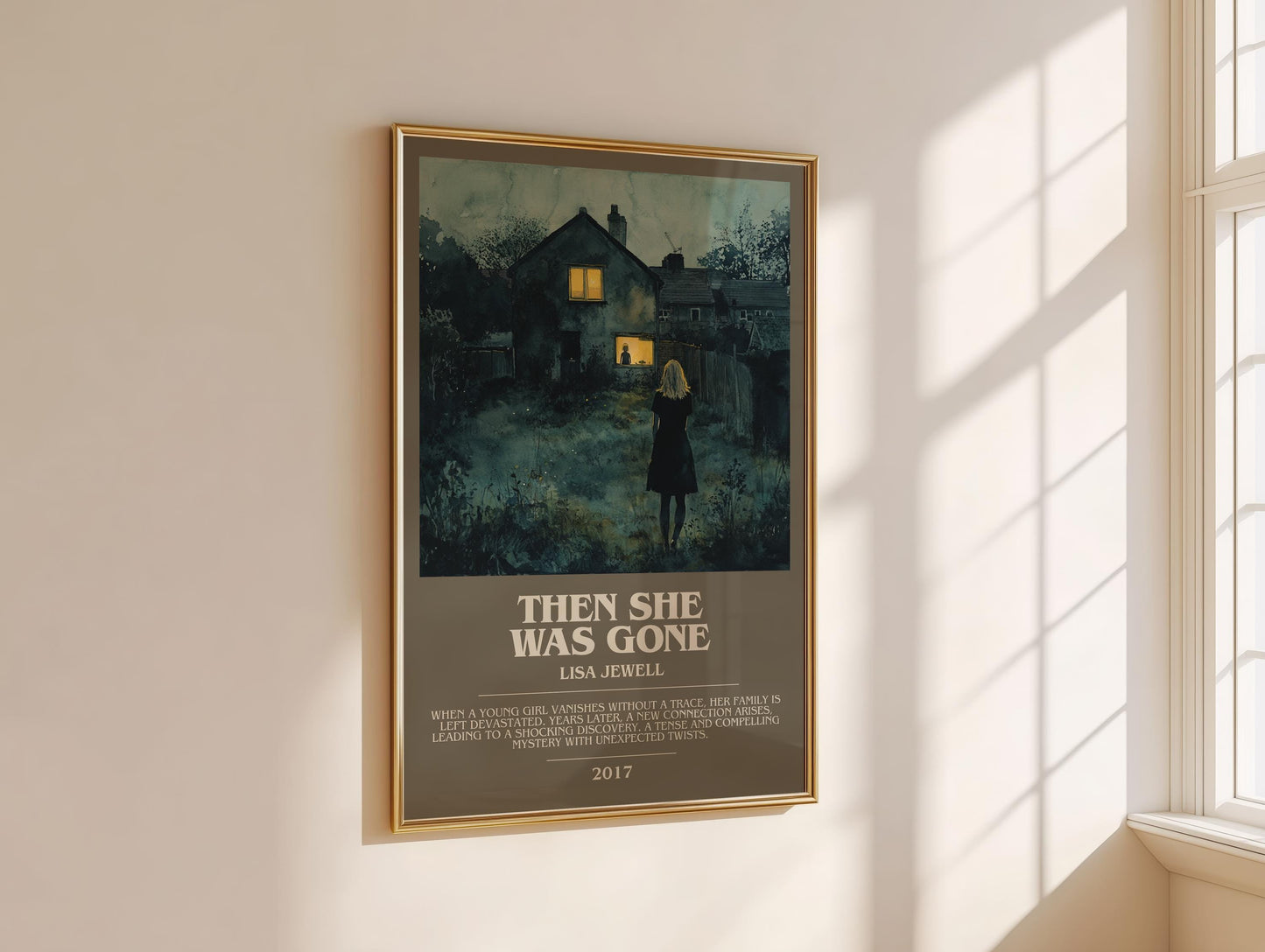 Then She Was Gone bookish book poster framed on wall – thriller wall art