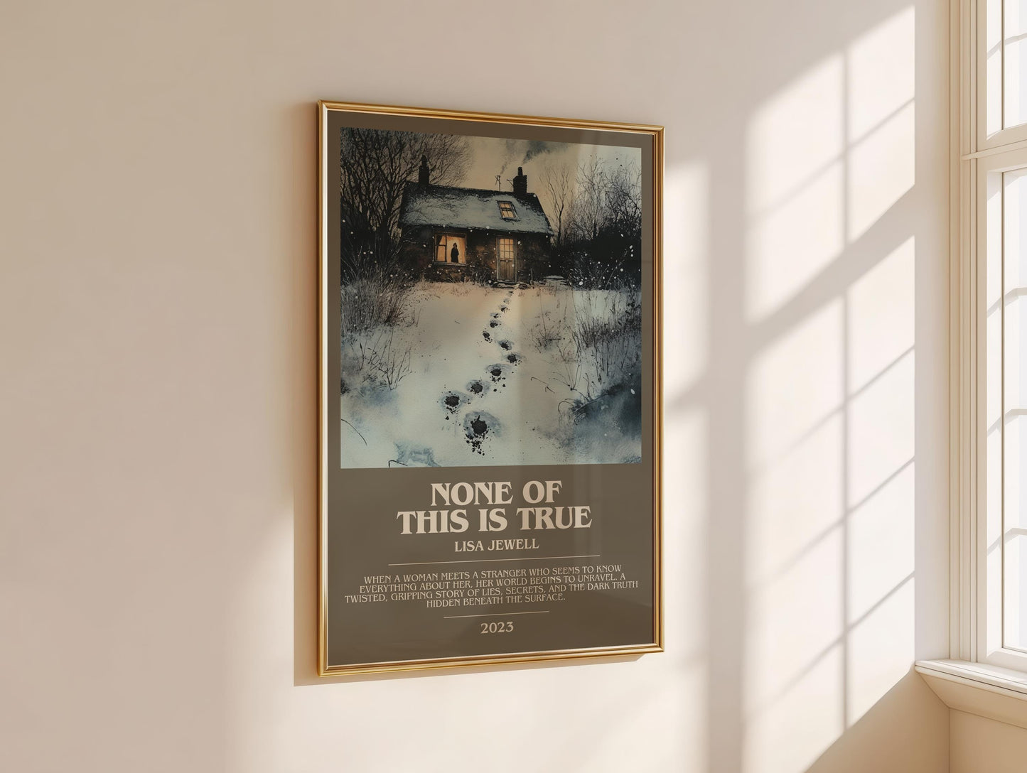 None of this is True bookish book poster framed on wall – thriller wall art