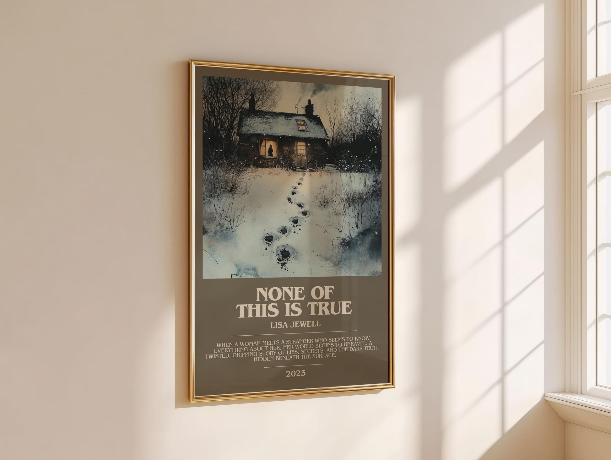 None of this is True bookish book poster framed on wall – thriller wall art
